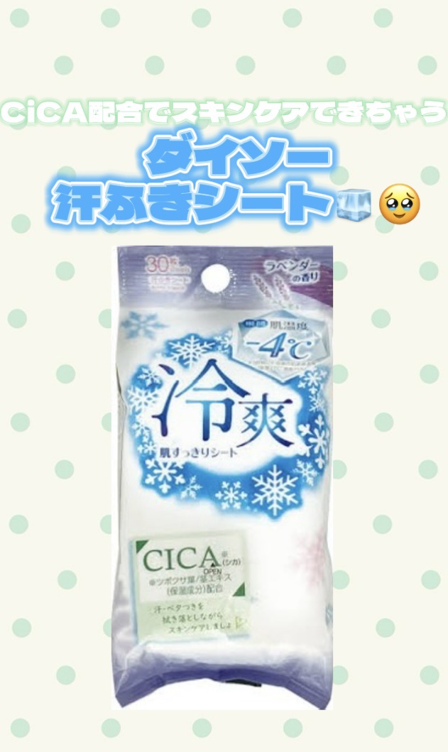 冷爽肌すっきりシート(汗ふきシート)/DAISO/ボディシートを使ったクチコミ（1枚目）