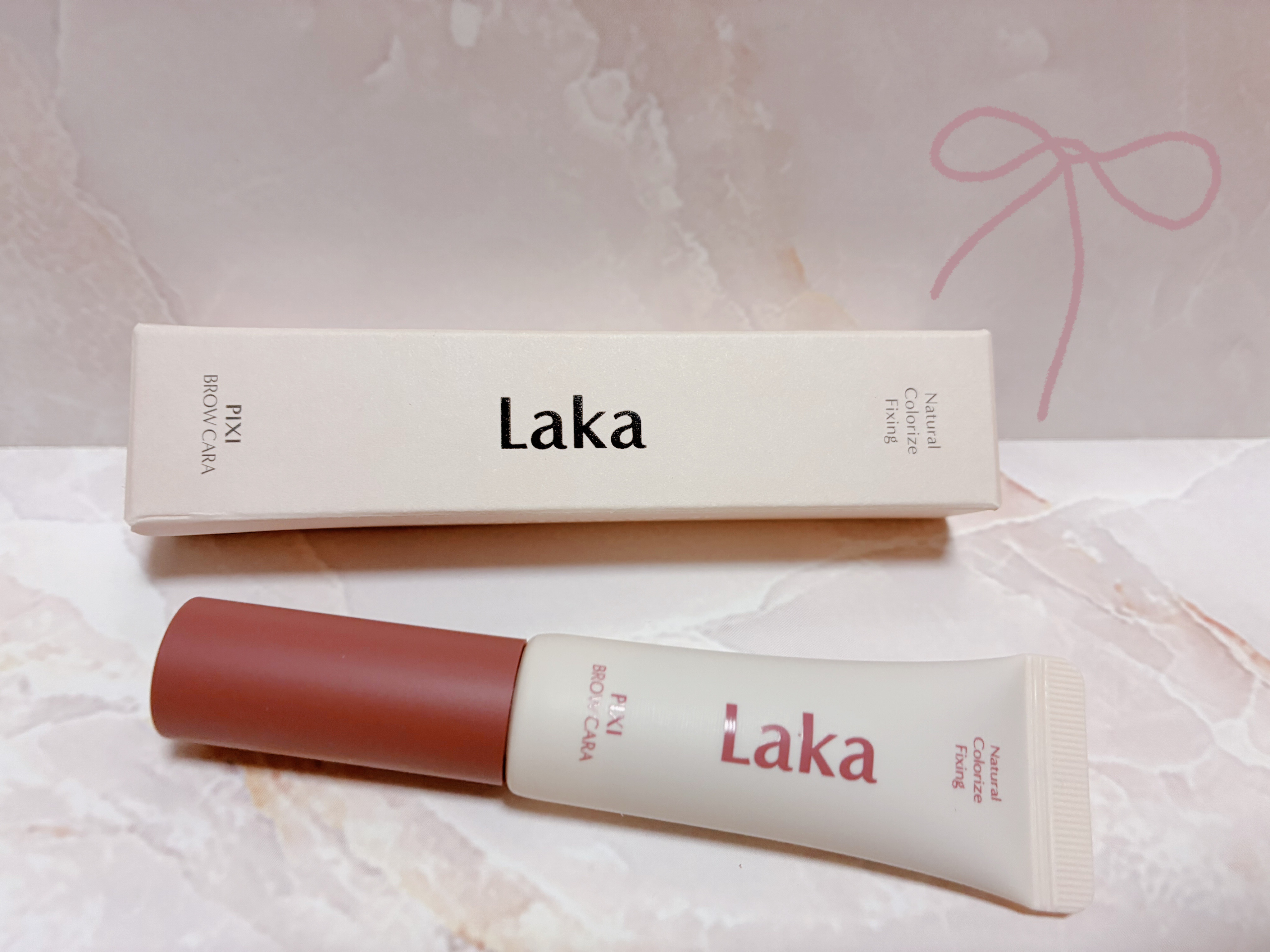 ラカ ピクシーブロウカラ 06 ローズバーガンディ/Laka/眉マスカラを使ったクチコミ（1枚目）