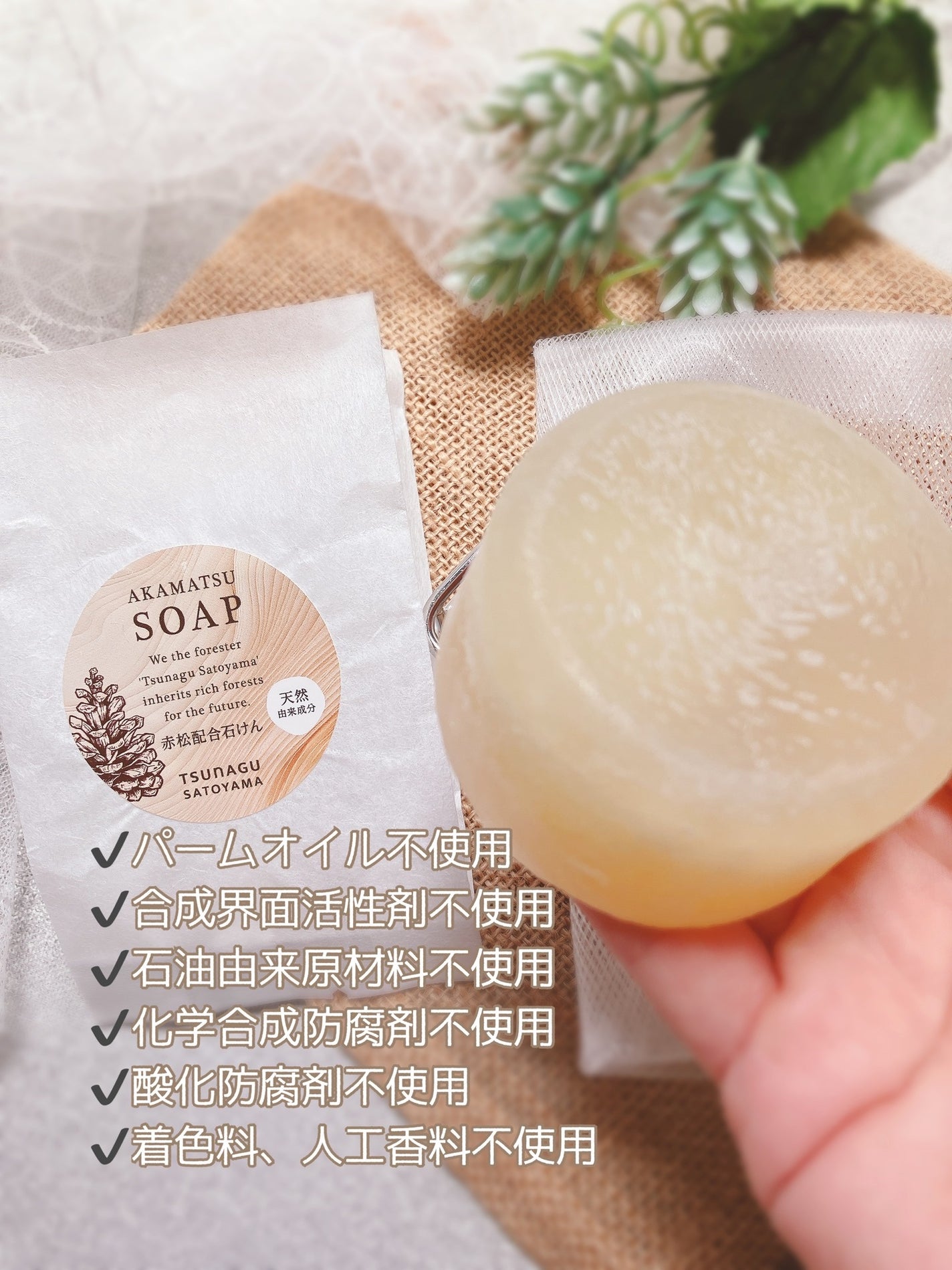 ぴぴちゃん22@フォロバ100% on LIPS 「赤松エキスを贅沢に使用した赤松石鹸🌿🧼🫧▶@satoyama1..」(3枚目)