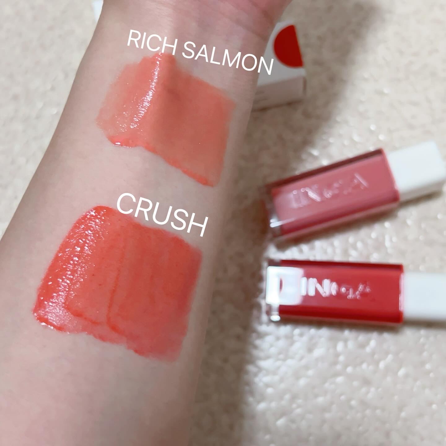 ウォーターグローリップティント/INGA/リップティントを使ったクチコミ（2枚目）