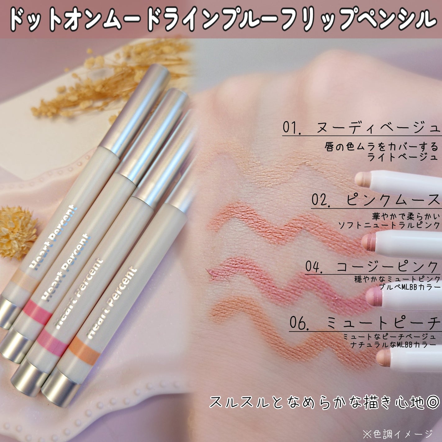 ドットオンムードワンウェイグロイティント/Heart Percent/リップティントを使ったクチコミ(2枚目)