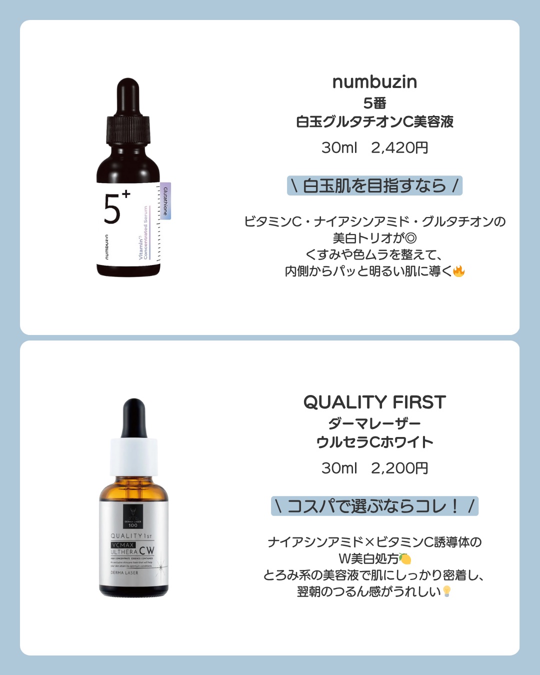 5番 白玉グルタチオンＣ美容液/numbuzin/美容液を使ったクチコミ（3枚目）