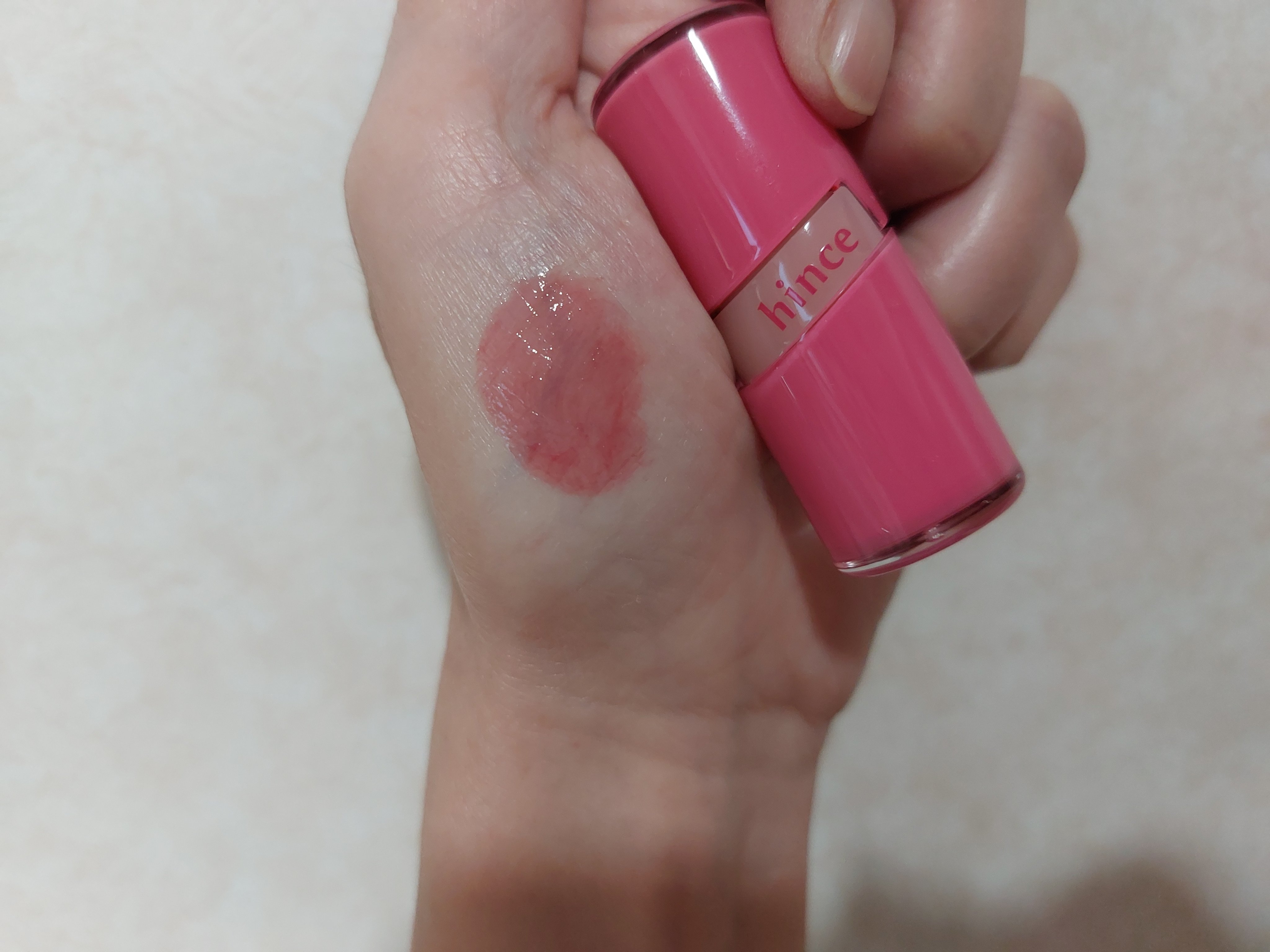 ロウグロウジェルティント R022 ロウ・カレント（ミニ）/hince/リップティントを使ったクチコミ（3枚目）