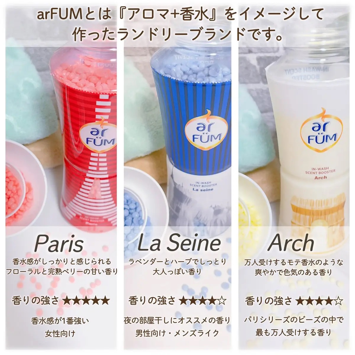 香りビーズ マリンブリーズ/arFUM/洗濯洗剤を使ったクチコミ（2枚目）