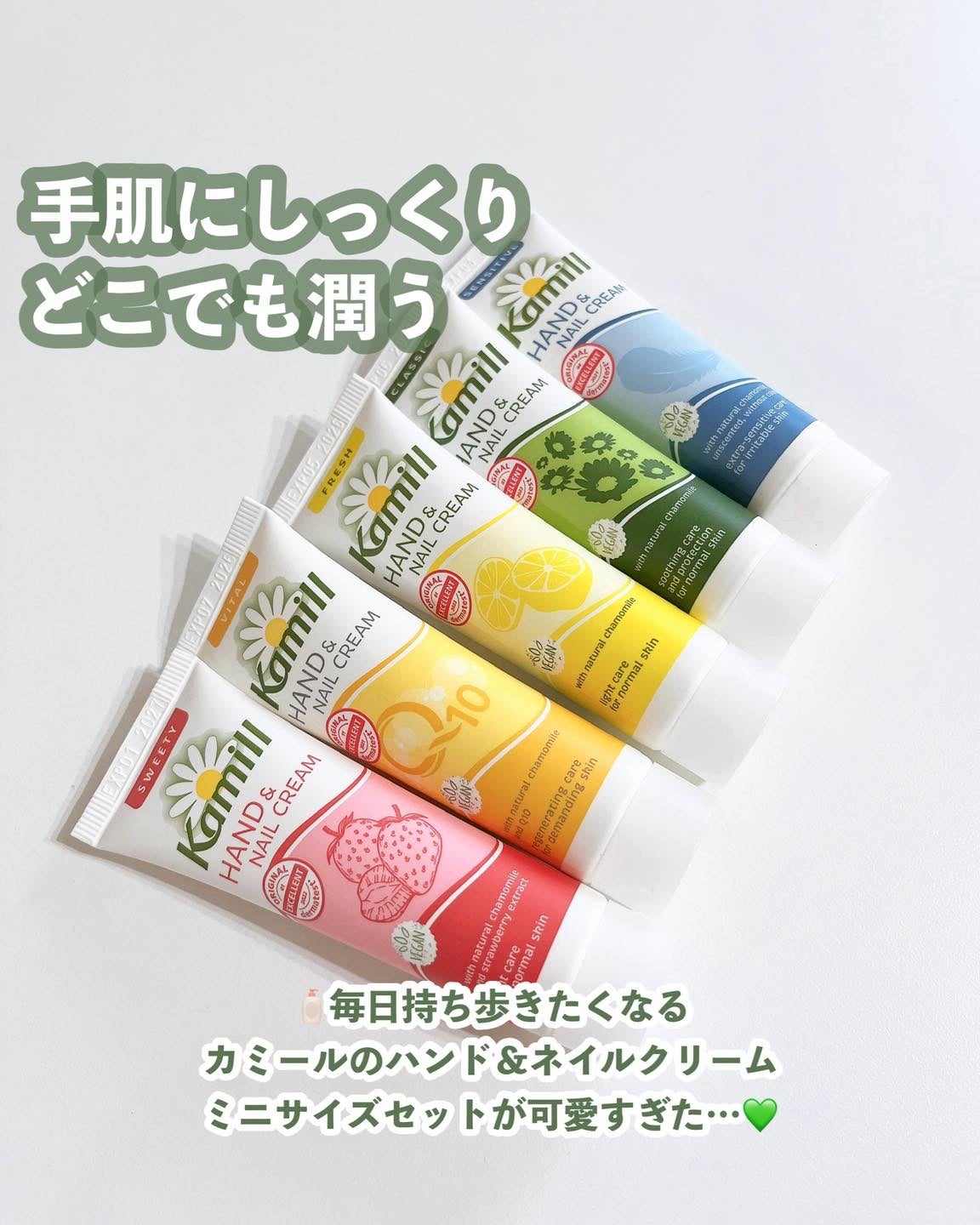 ハンド&ネイルクリームミニ 企画セット30ml*5/カミール/その他キットセットを使ったクチコミ(1枚目)