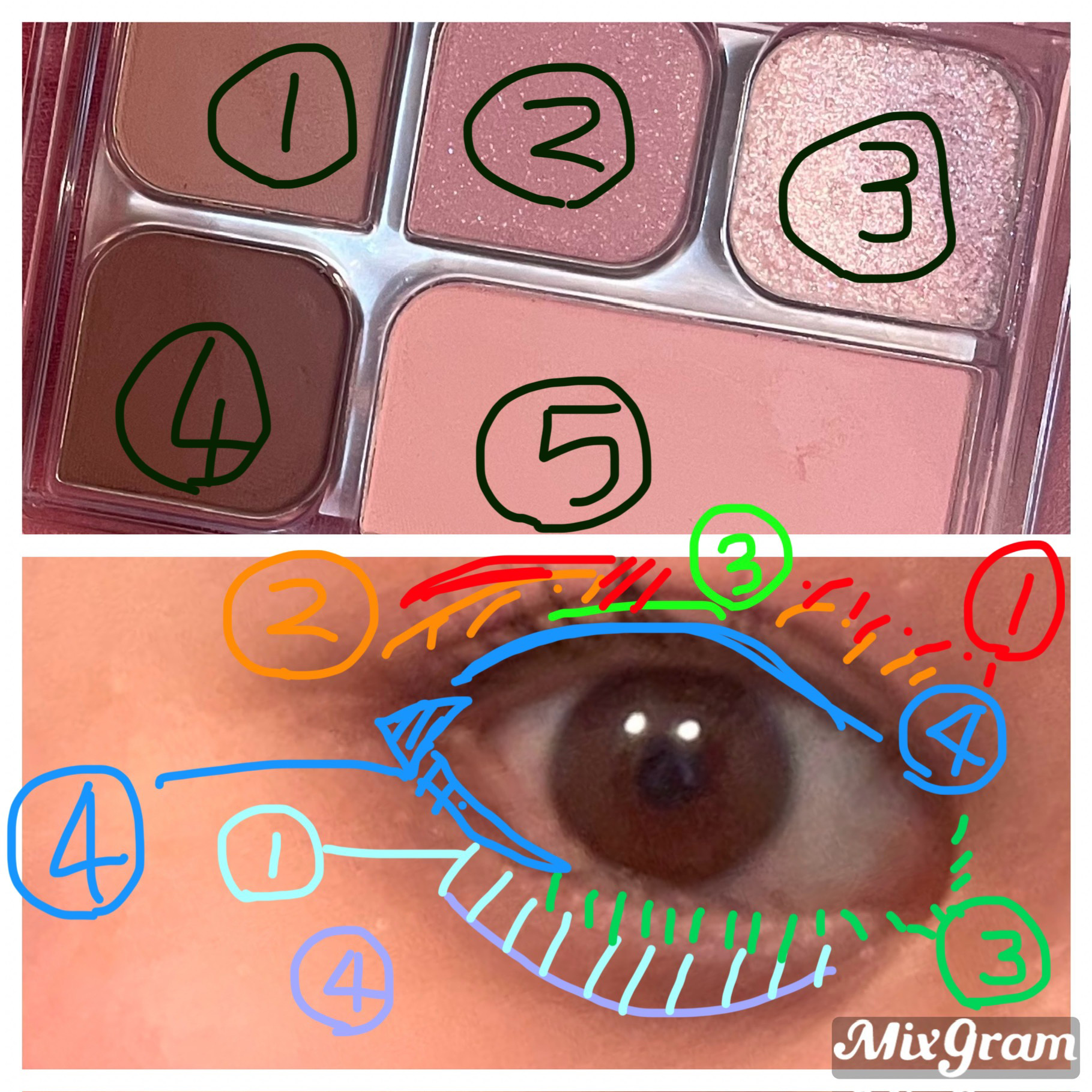 マイモーメントアイパレット/COSNORI/アイシャドウパレットを使ったクチコミ（3枚目）