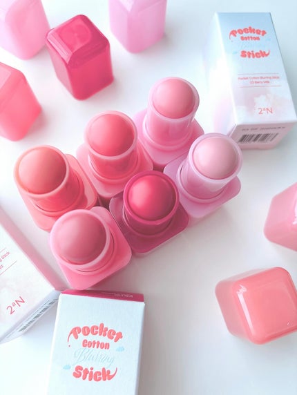 ポケットコットンブラーリングスティック/2aN/ジェル・クリームチークを使ったクチコミ(2枚目)