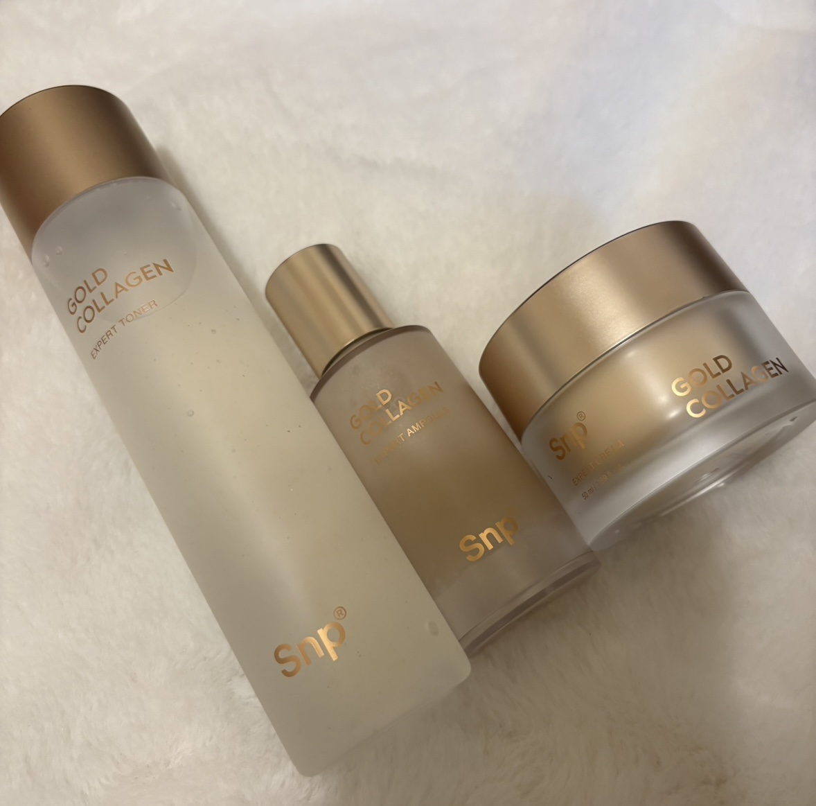 ゴールドコラーゲンエキスパートアンプル/SNP/美容液を使ったクチコミ（1枚目）