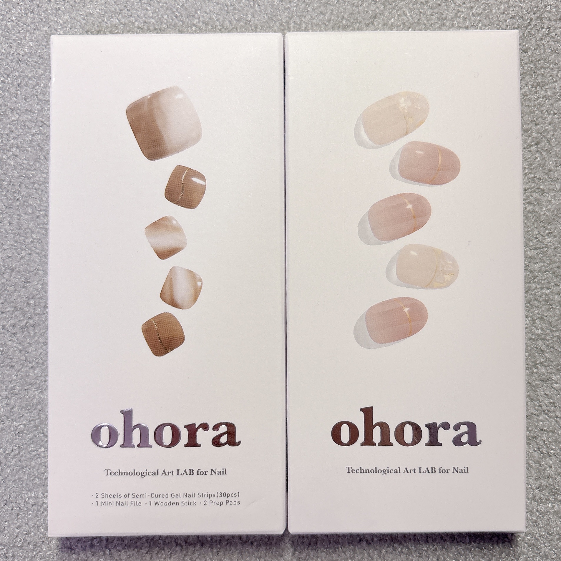 セミキュアジェルネイル（ハンド）/ohora/ネイルシールを使ったクチコミ（1枚目）