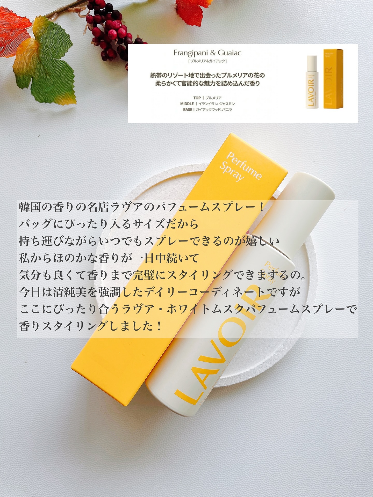 ファブリックパフューム/LAVOIR/ファブリックミストを使ったクチコミ（2枚目）