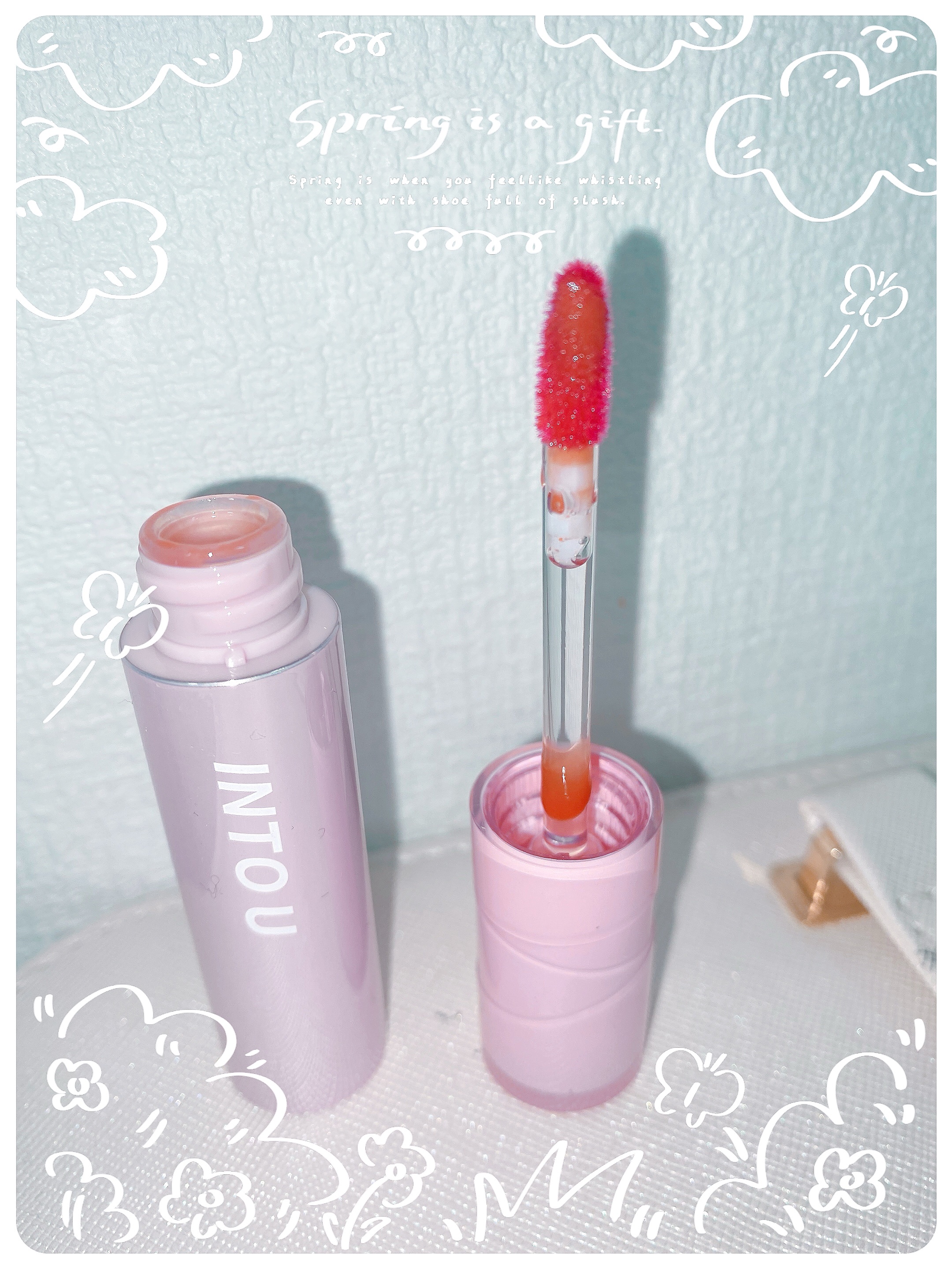 ジューシーパンピンググロス/INTO U/リップグロスを使ったクチコミ（1枚目）