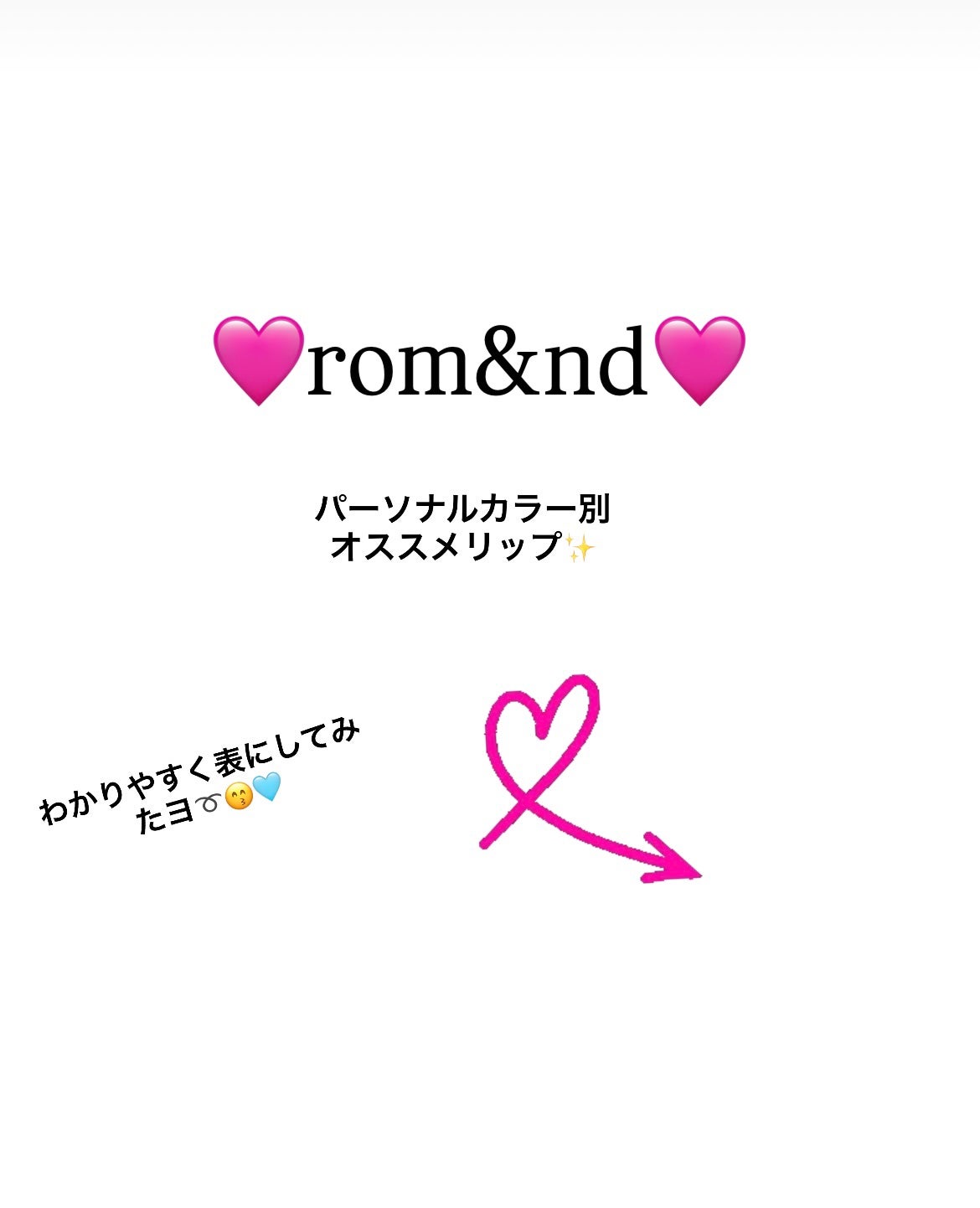 ネ ネ on LIPS 「ロムアンド--🩷パーソナル別リップ参考にしてね💕︎#ロムアンド..」(1枚目)