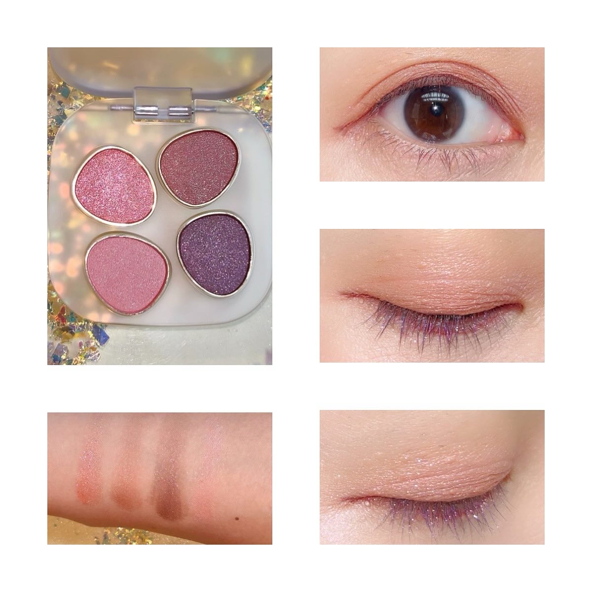 トーン ペタル フロート アイパレット 06 Pink Quartz/to/one/アイシャドウパレットを使ったクチコミ（2枚目）