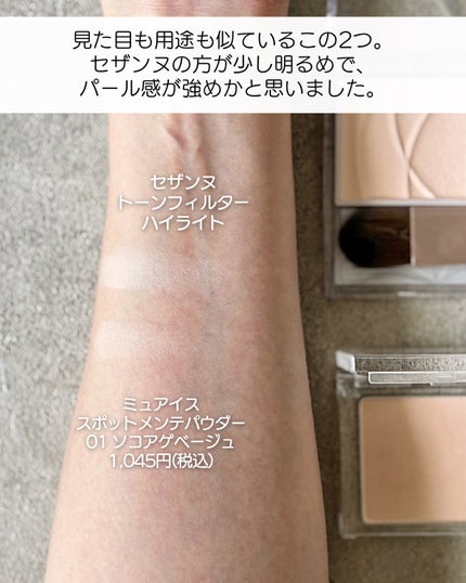 トーンフィルターハイライト/CEZANNE/パウダーハイライトを使ったクチコミ(4枚目)