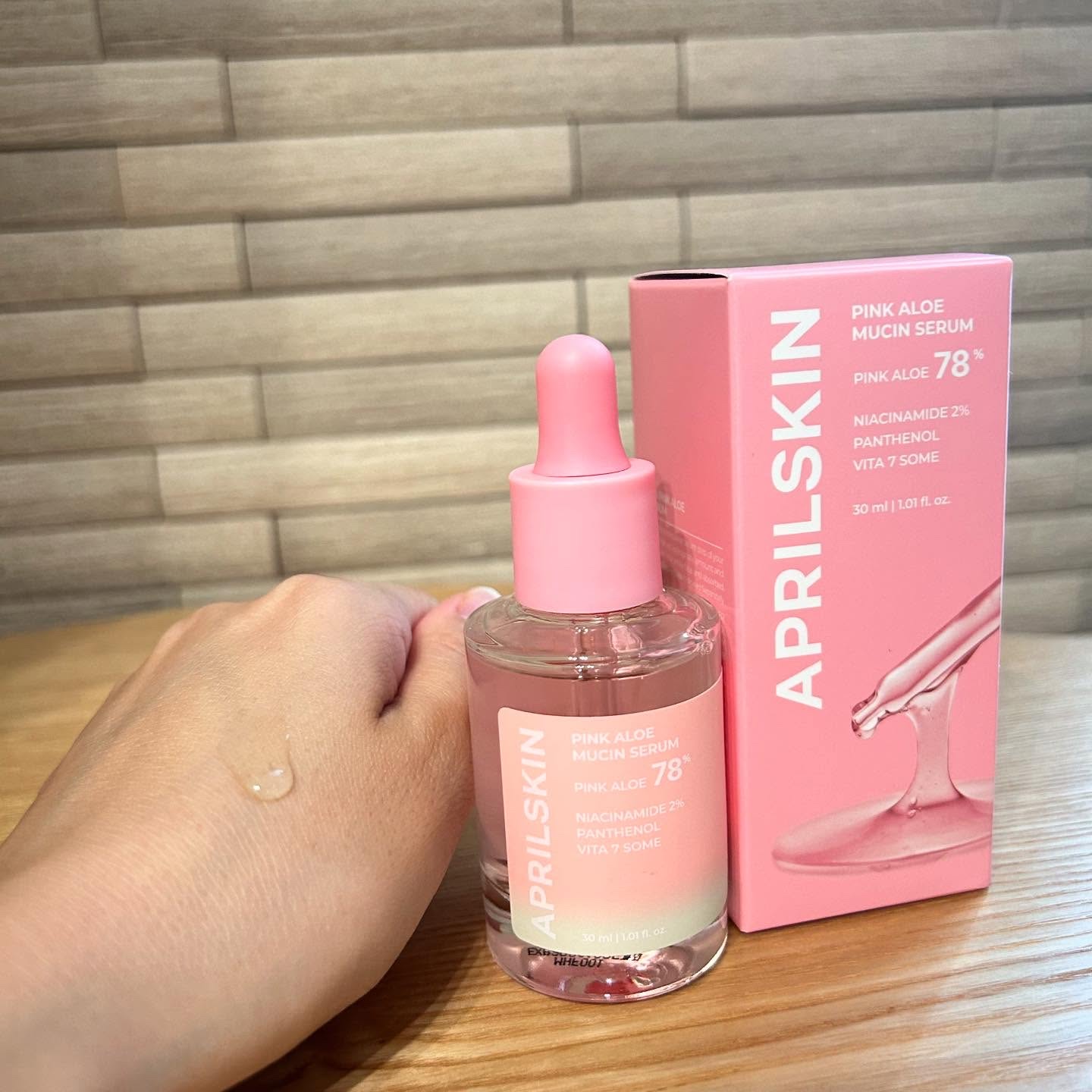 ピンクアロエムチンセラム/APRILSKIN/美容液を使ったクチコミ（3枚目）