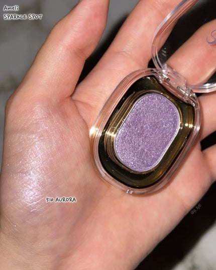 Ameli SPARKLE SPOTのクチコミ「7月に大阪のPOPUPで復刻登場した限定品✨
透けるパープルに浮かぶホワイトとシルバ.....」(2枚目)