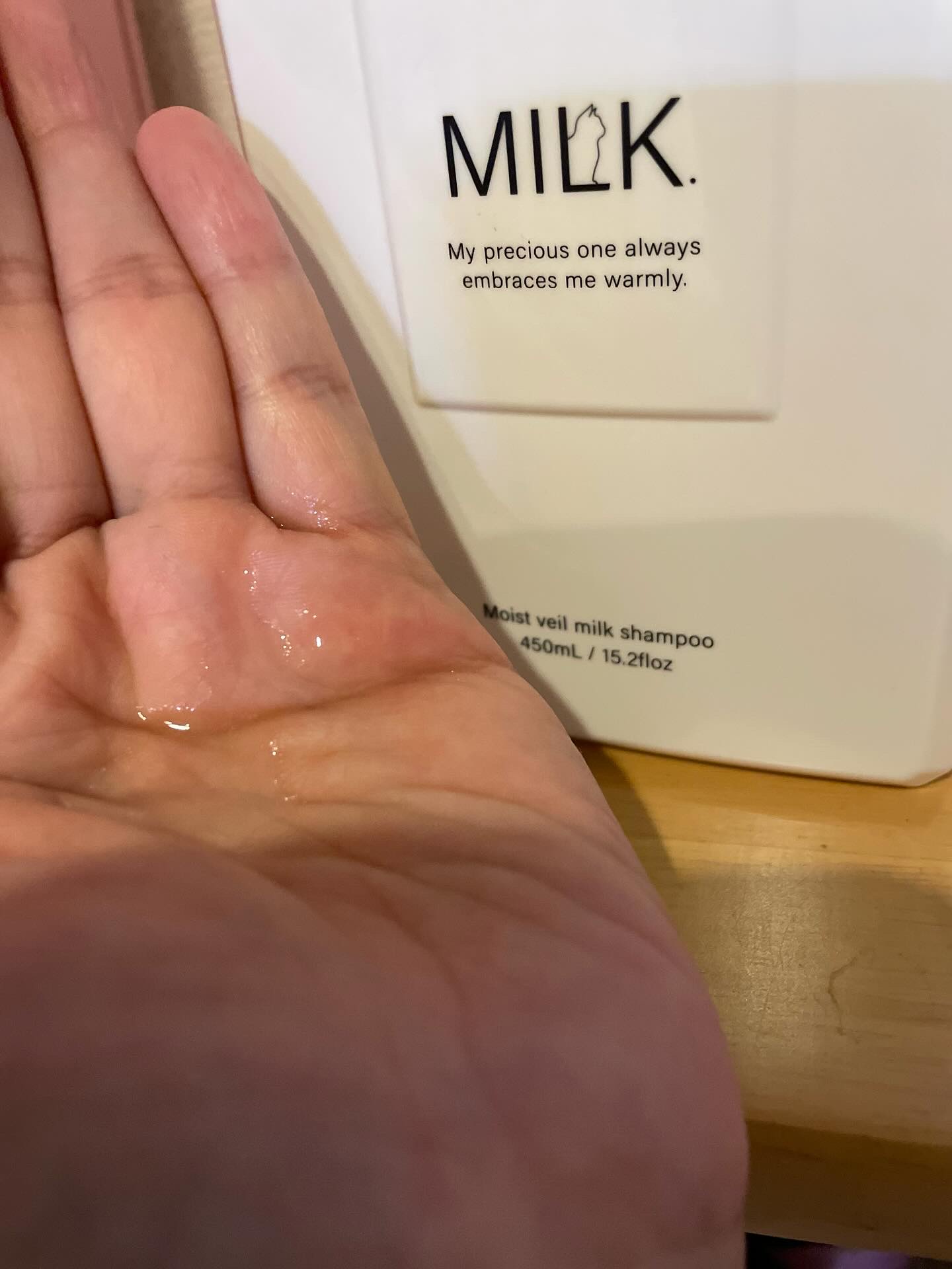 モイストヴェール シャンプー/トリートメント＜無香料＞/MILK./市販シャンプーを使ったクチコミ（3枚目）