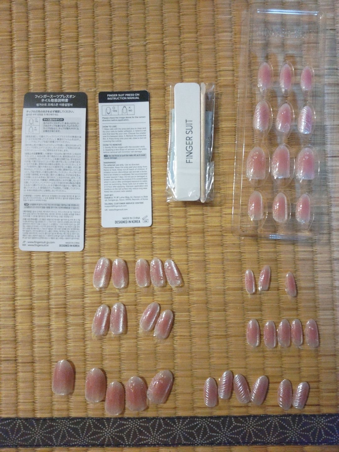 ネイルチップ(シールタイプ) PURE BLUSH/FINGER SUIT/ネイルチップ・パーツを使ったクチコミ（2枚目）