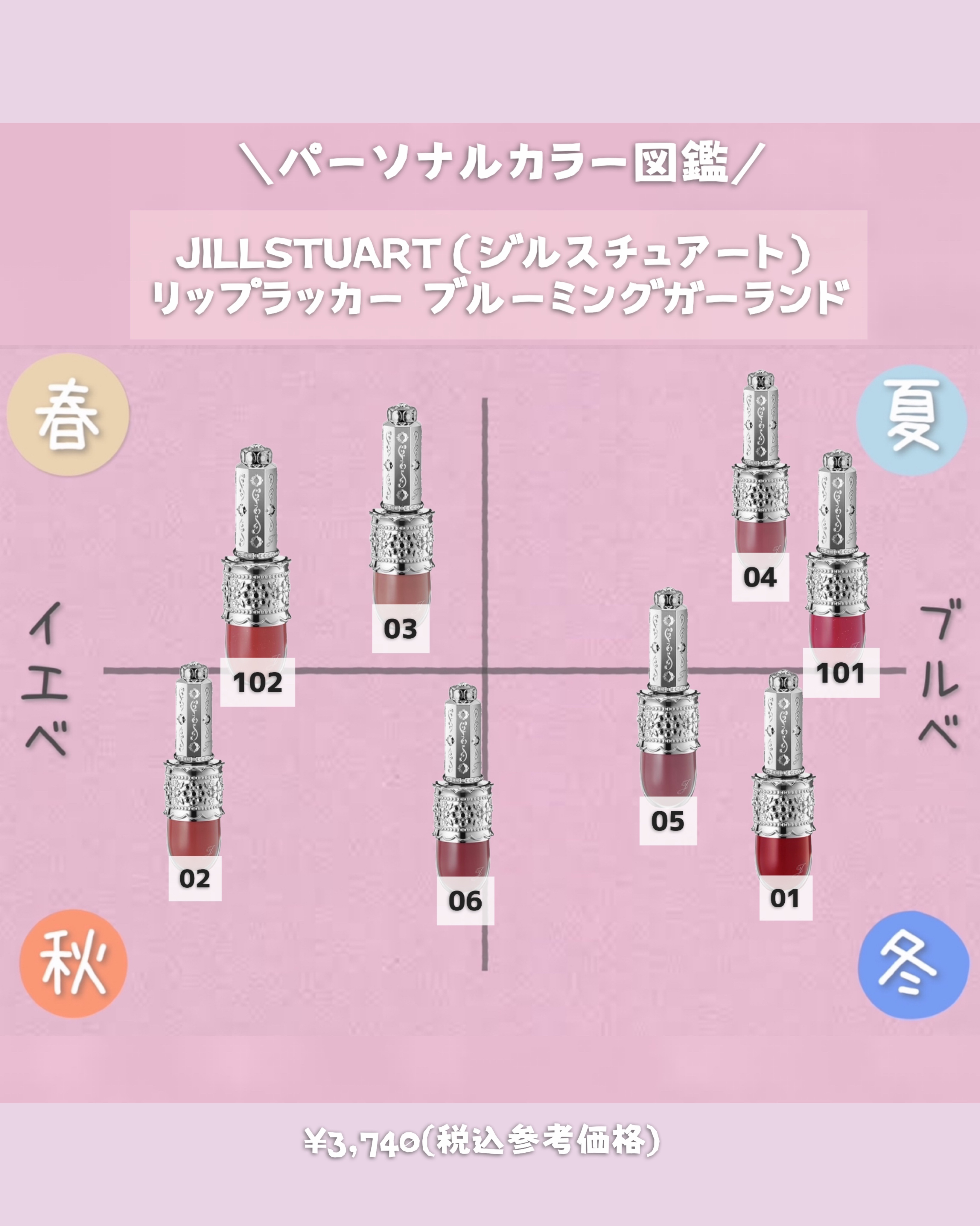 リップラッカー　ブルーミングガーランド/JILL STUART/口紅を使ったクチコミ（2枚目）