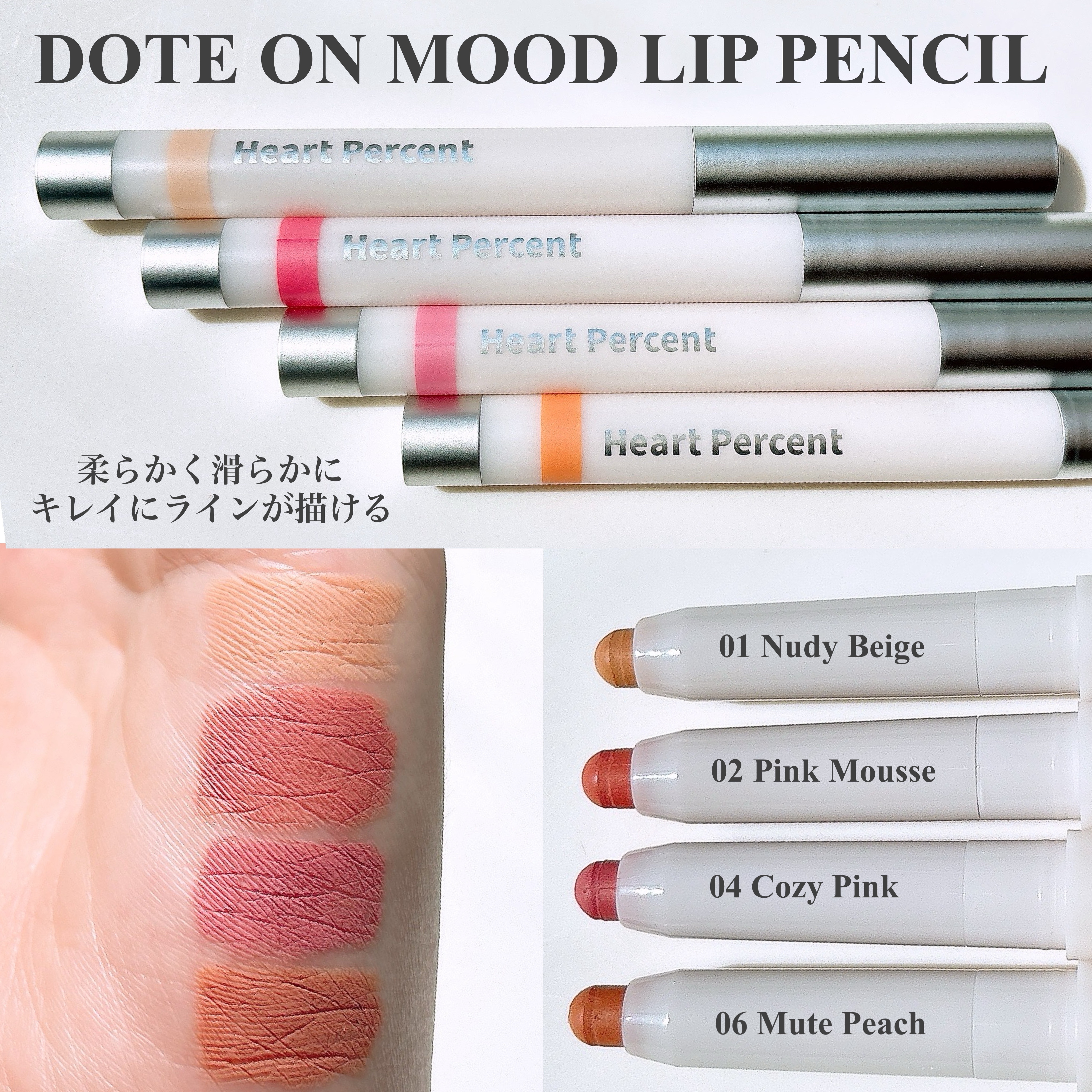 ドットオンムードワンウェイグロイティント/Heart Percent/リップティントを使ったクチコミ（2枚目）