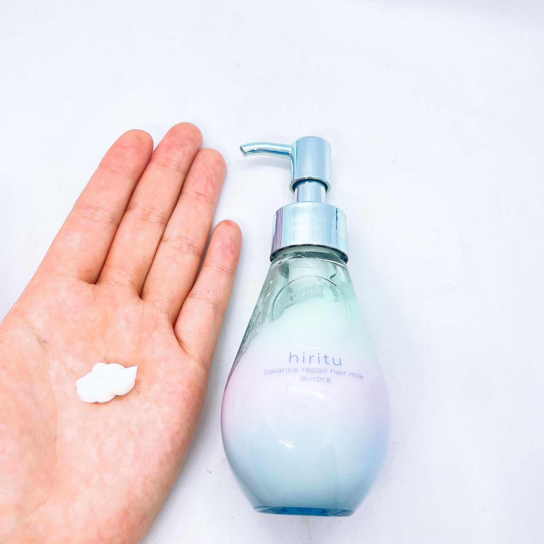 ヒリツ バランスリペアヘアミルク オーロラ/hiritu/ヘアミルクを使ったクチコミ（2枚目）
