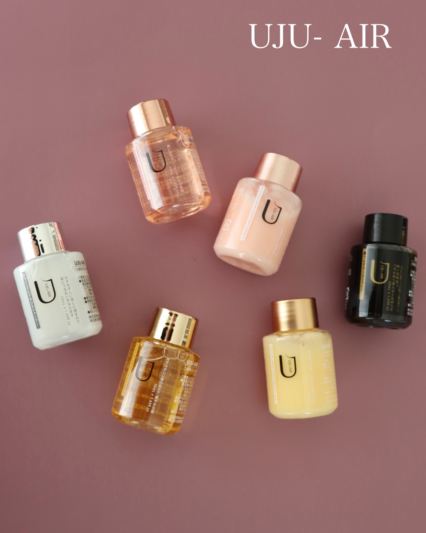 UJU ー AIR さくらフレグランスコンディショナーのクチコミ「\プレゼントや旅行にもおすすめ/
UJU- AIRの
おしゃれミニボトルのフレグランスシャンプ.....」（1枚目）