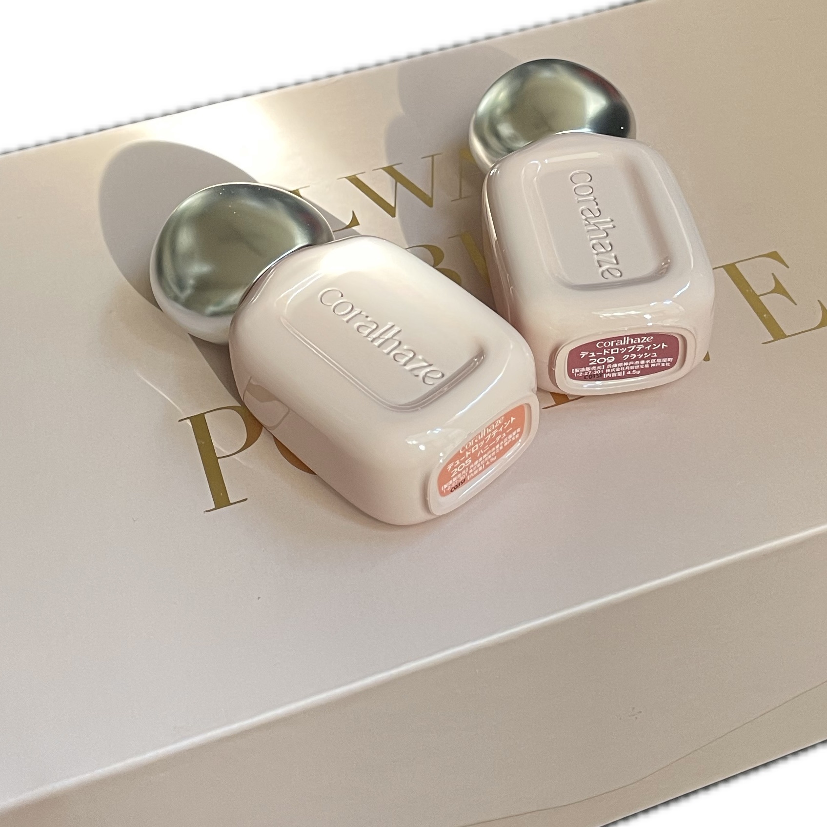 デュー ドロップ ティント 205 ハニーデュー/Coralhaze/リップティントを使ったクチコミ（1枚目）