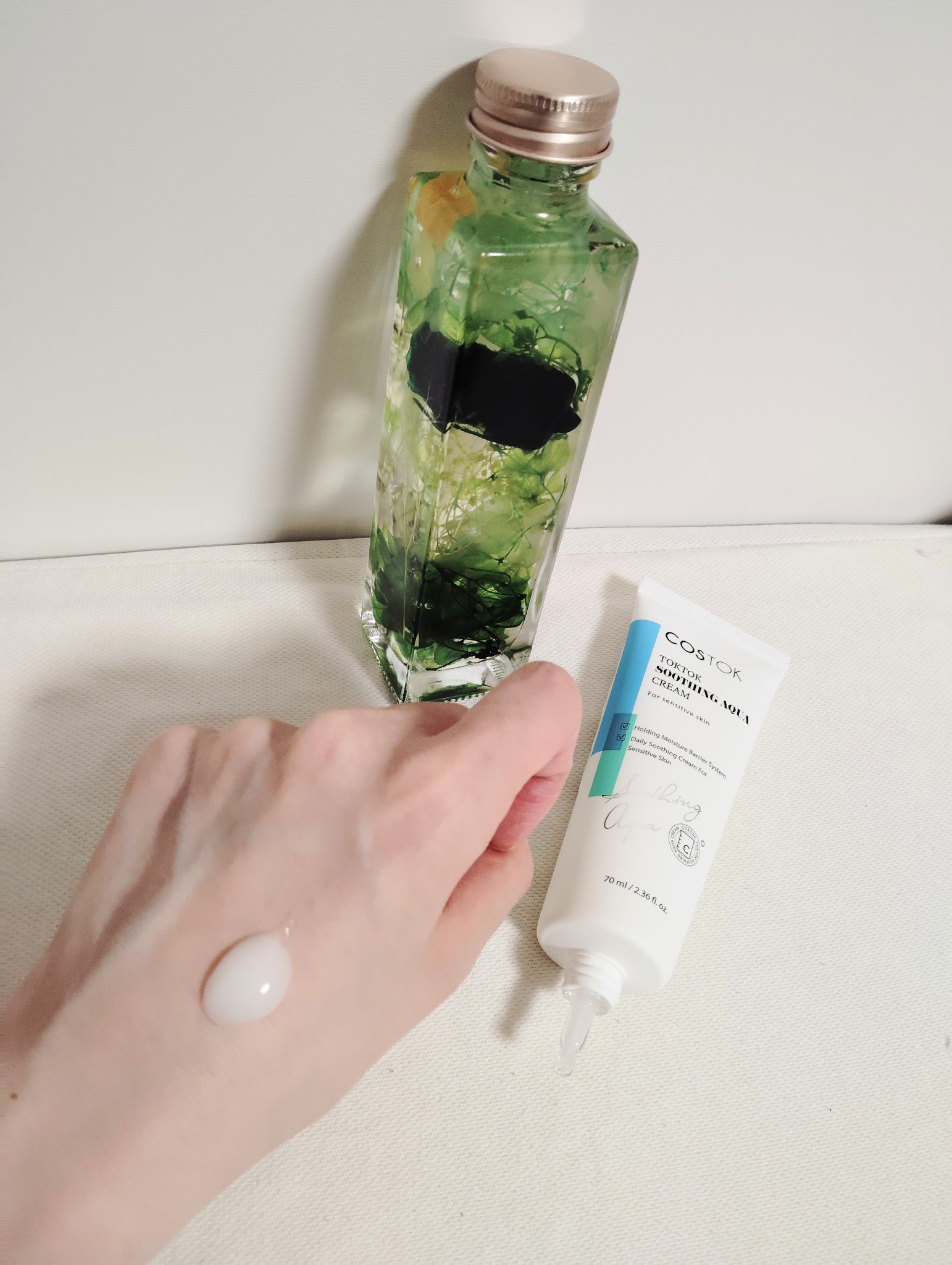 TOKTOK SOOTHING AQUA CREAM /COSTOK/フェイスクリームを使ったクチコミ（3枚目）