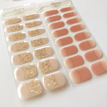 セミキュアジェルネイル(ハンド)/ohora/ネイルシールを使ったクチコミ(4枚目)