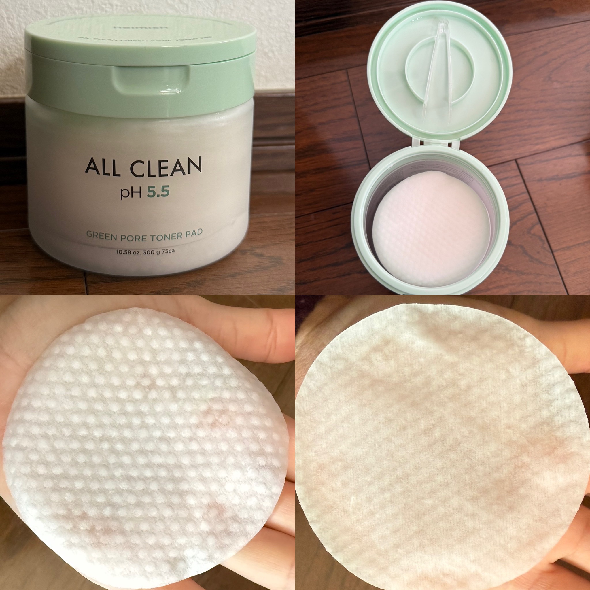 オールクリーングリーン毛穴トナーパッド/heimish/トナーパッドを使ったクチコミ（1枚目）