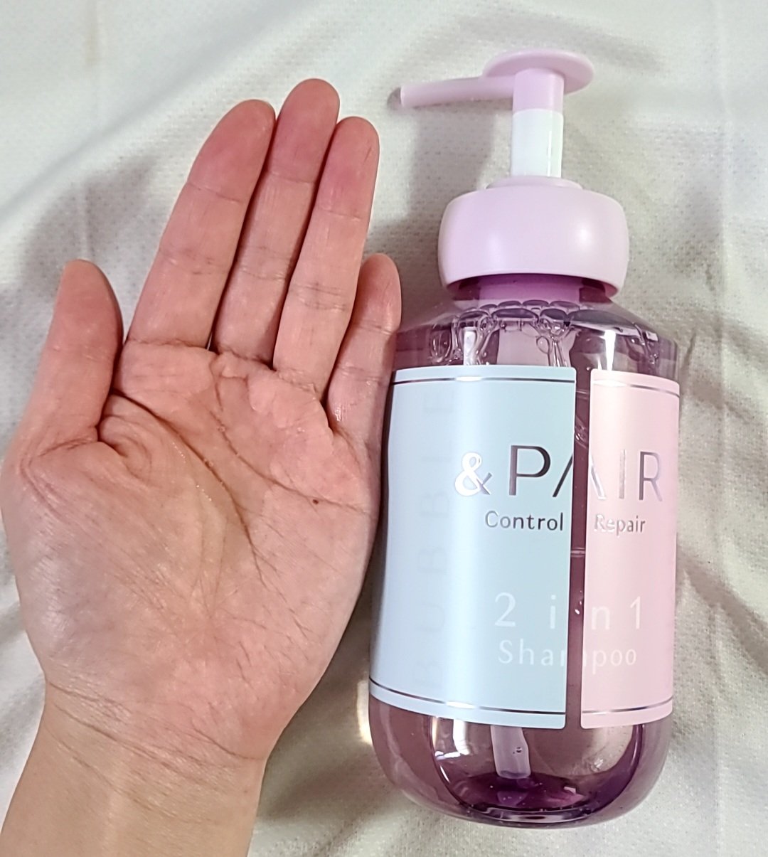 アンドペア コントロール リペア 2in1 シャンプー＆ヘアトリートメント/&PAIR/市販シャンプーを使ったクチコミ（2枚目）