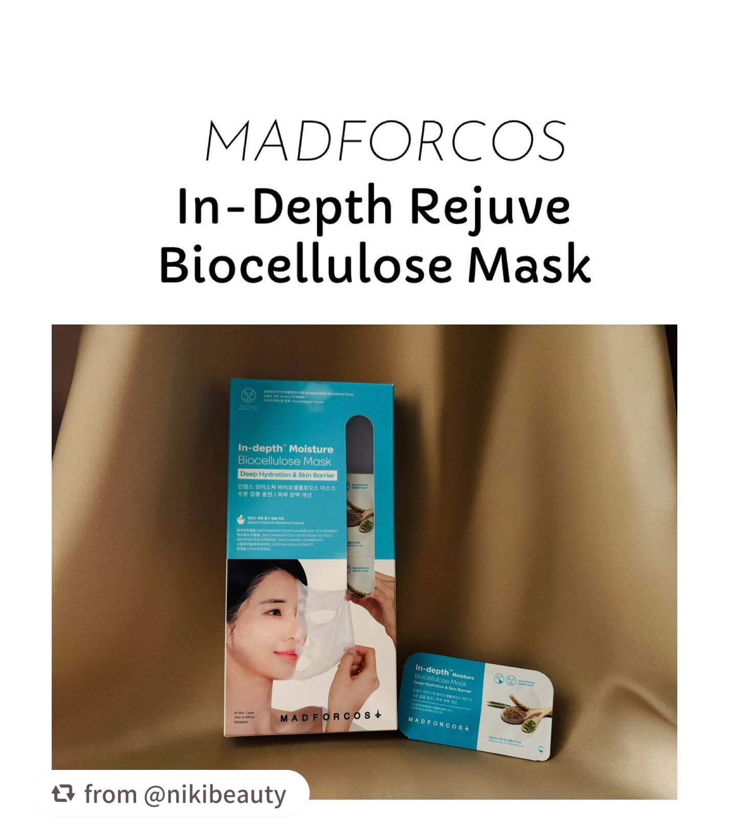 素敵なレビューありがとうございます♡

【nikibeautyさんから引用】

“MADFORCOS（マッドフォーコス）様のインデップスモイスチャーバイオセルロースマスクをお試しさせていただきました🥰

カプセルに入った珍しい形状のシート