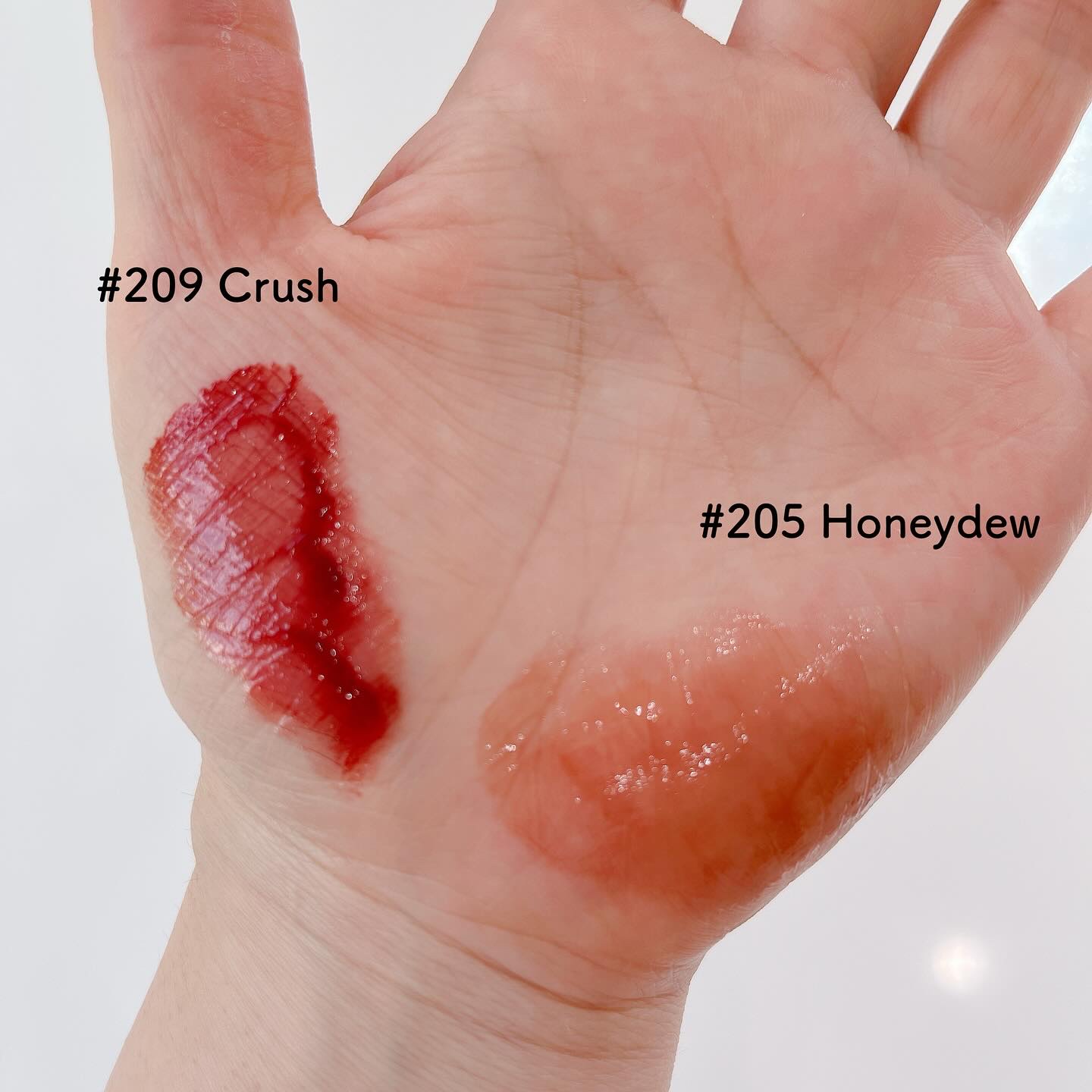 デュー ドロップ ティント 205 ハニーデュー/Coralhaze/リップティントを使ったクチコミ（3枚目）