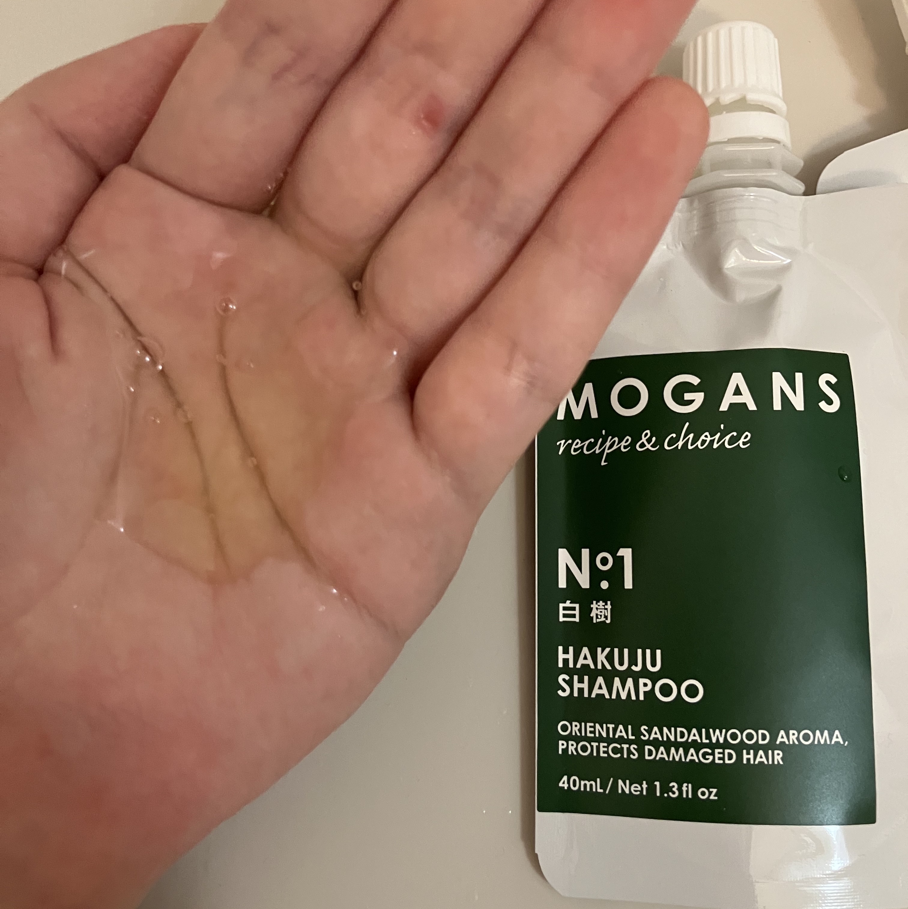 ノンシリコン アミノ酸 シャンプー/コンディショナー白樹（はくじゅ）/MOGANS/市販シャンプーを使ったクチコミ（3枚目）