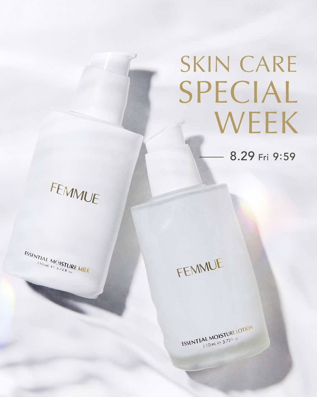 【FEMMUE スキンケアスペシャルウィーク✨】

夏の肌ダメージをケア☀️
季節の変わり目に、肌の土台を整えるスキンケア！
FEMMUEが提案するスキンケアスペシャルウィーク期間中、以下の対象商品が10％OFFに💓

＜10%OFF 対