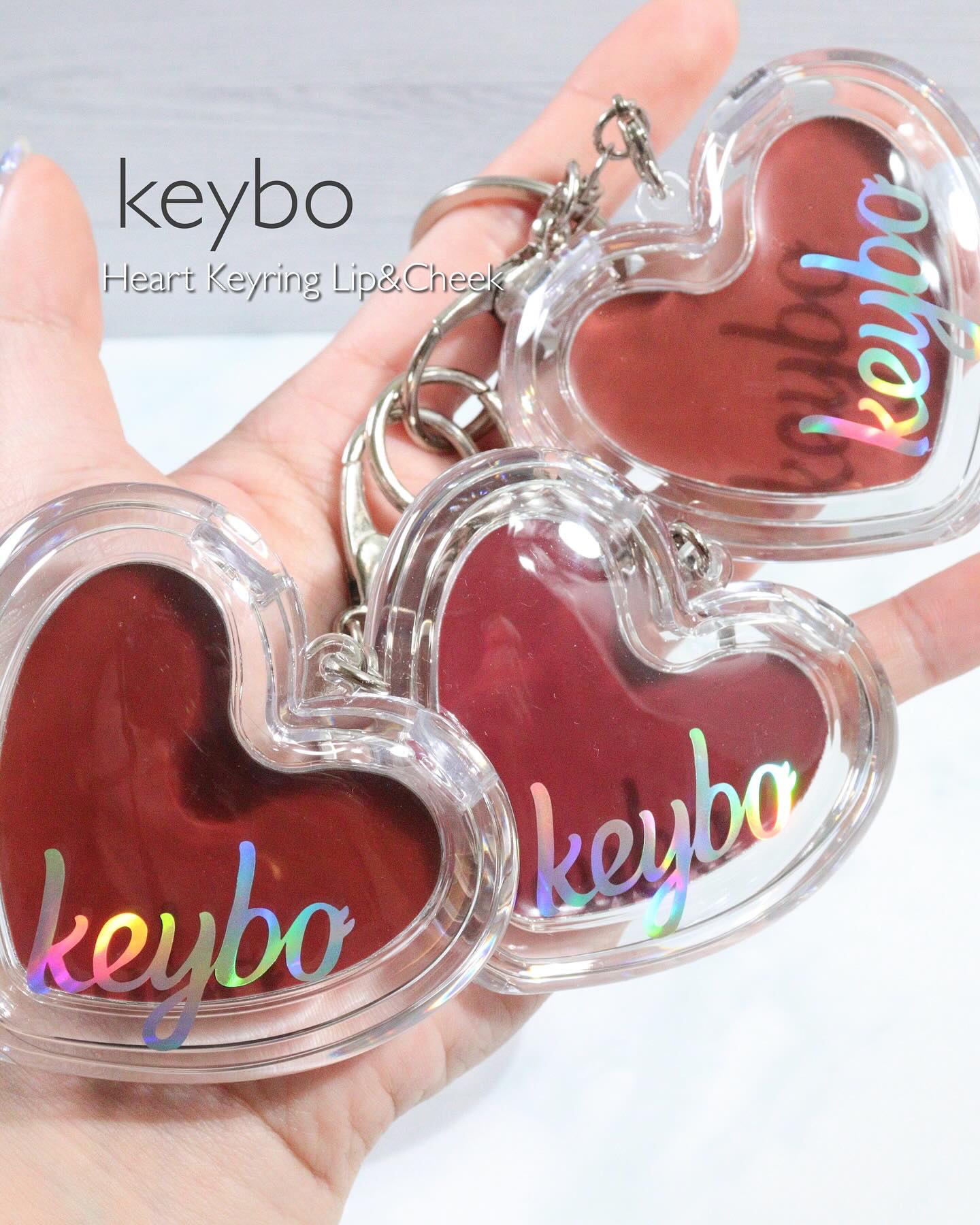 ハートキーリング リップ＆チーク/keybo/口紅を使ったクチコミ（2枚目）
