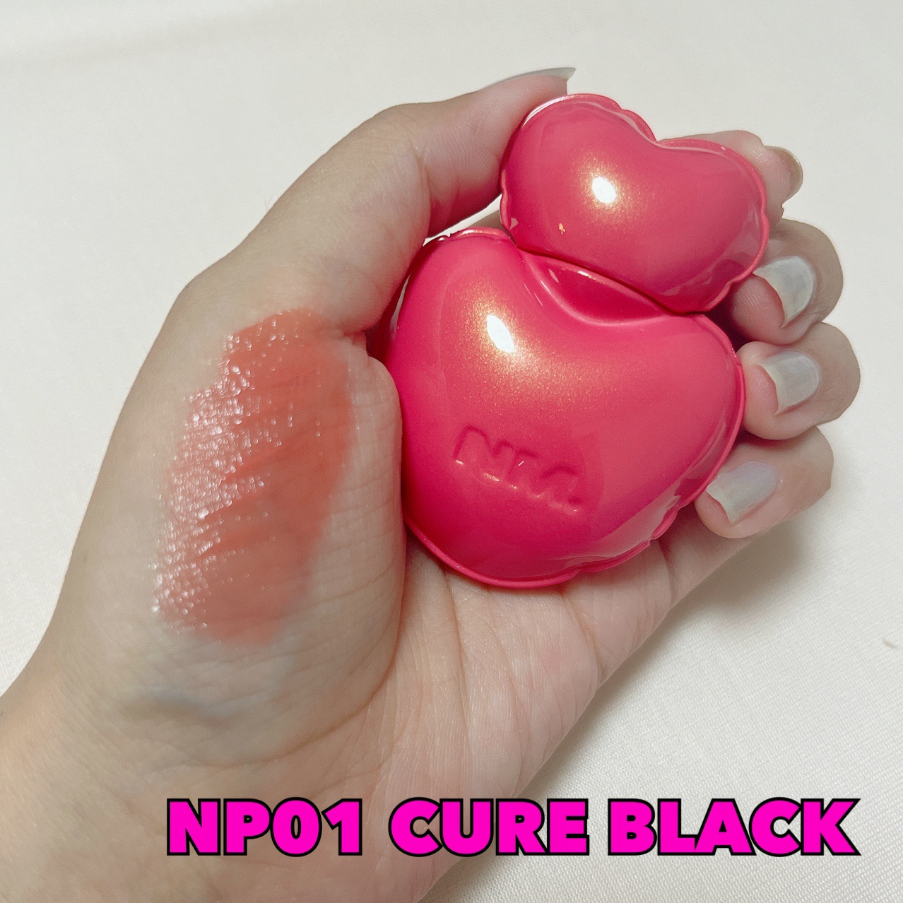 ネーミング グロウ ハートリップティント NP01（コラボカラー・数量限定）/NAMING./リップティントを使ったクチコミ（2枚目）