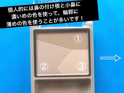 ブレンドカラーシェーディング/CEZANNE/シェーディングを使ったクチコミ(3枚目)
