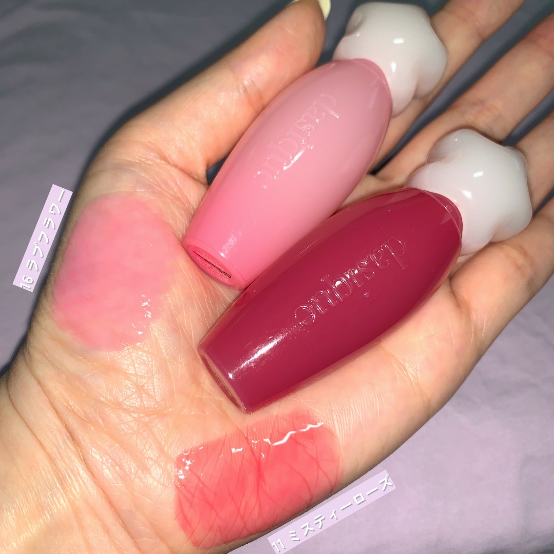 ピュアウォーターリップグロス 15 スプリングピーチ/dasique/リップグロスを使ったクチコミ（2枚目）