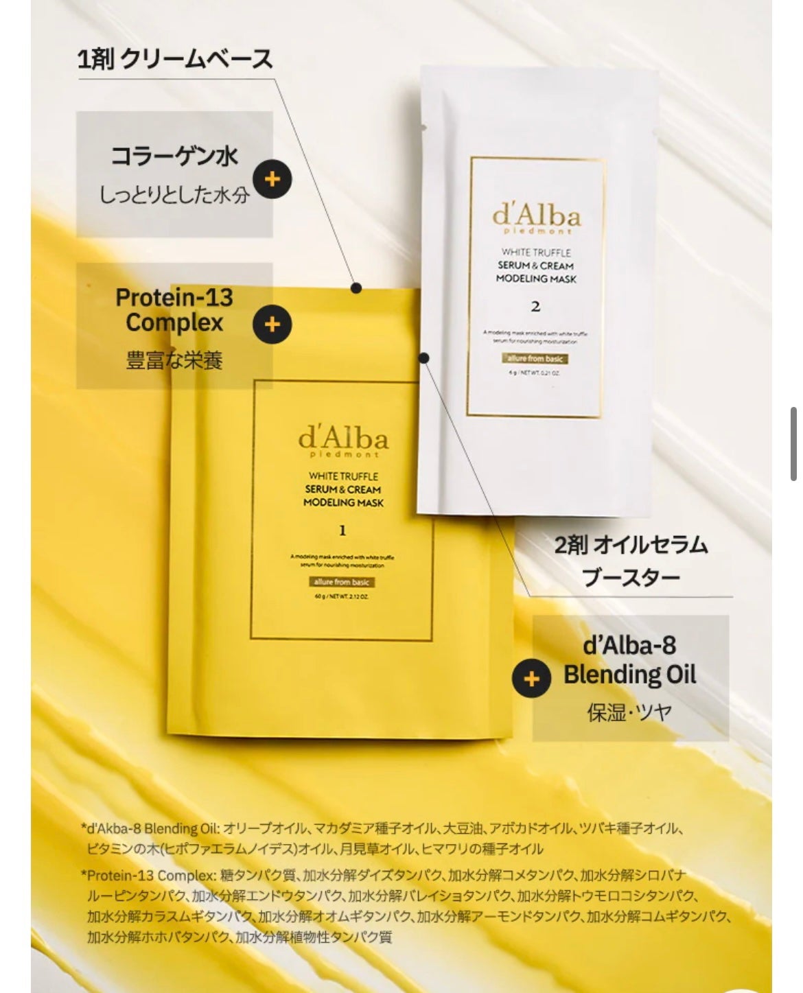 WHITE TRUFFLE SERUM & CREAM MODELING MASK/ダルバ/その他スキンケアを使ったクチコミ(7枚目)