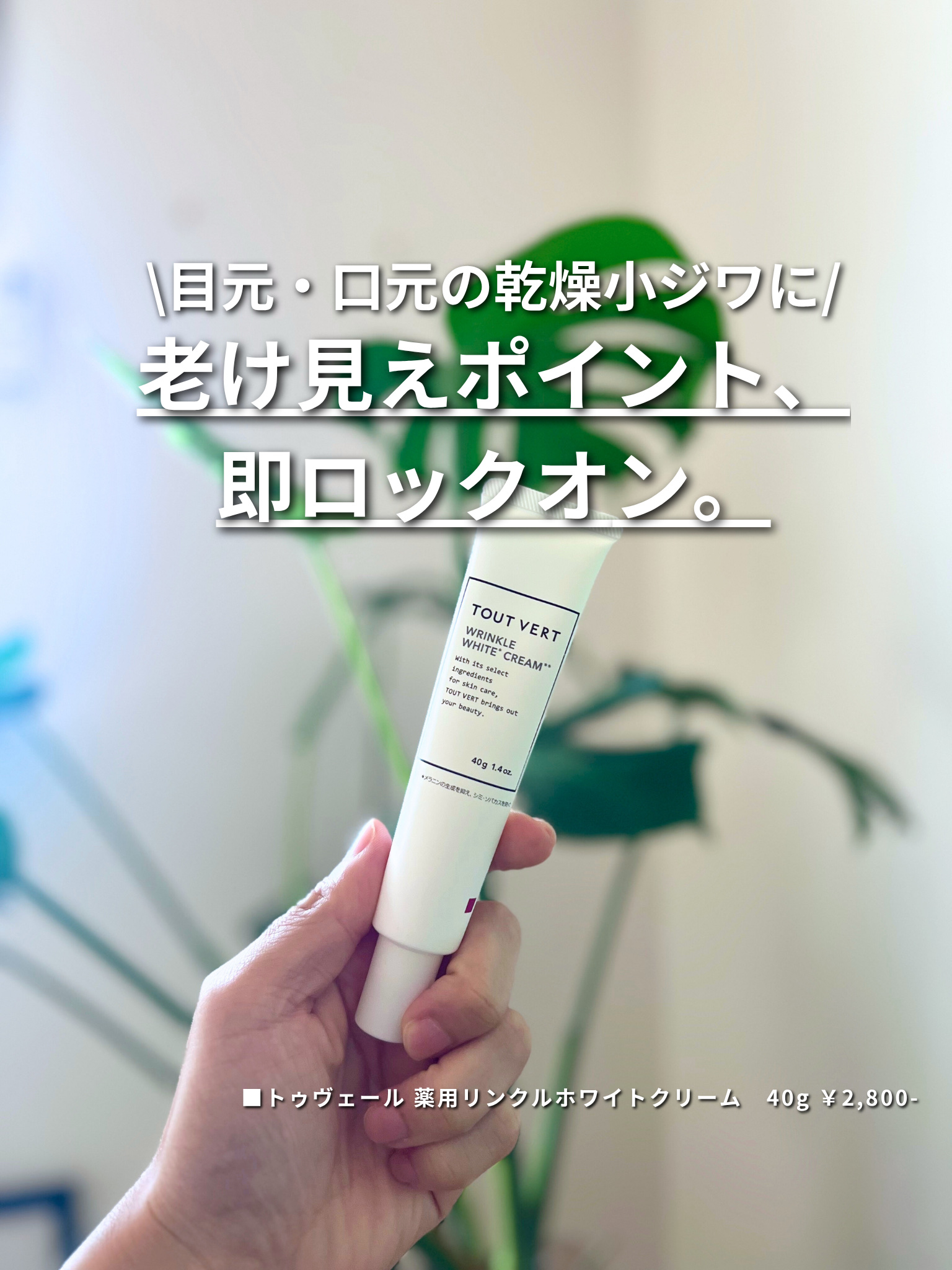 薬用リンクルホワイトクリーム/TOUT VERT/フェイスクリームを使ったクチコミ（1枚目）