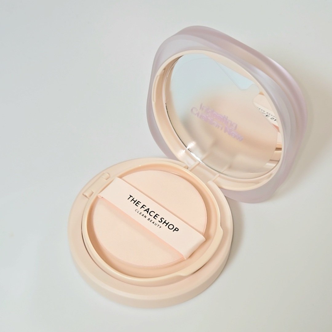 インクラスティングクッションファンデーション/THE FACE SHOP/クッションファンデーションを使ったクチコミ（3枚目）