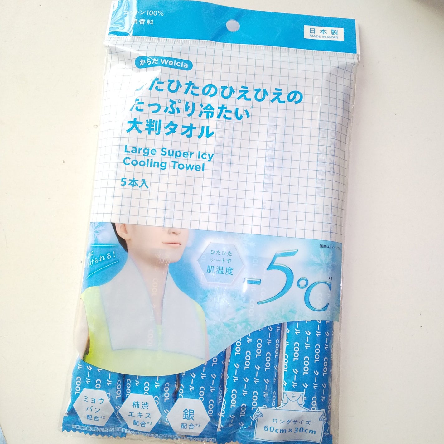 ひたひたのひえひえのたっぷり冷たい大判タオル/からだWelcia・くらしWelcia/ボディシートを使ったクチコミ(2枚目)