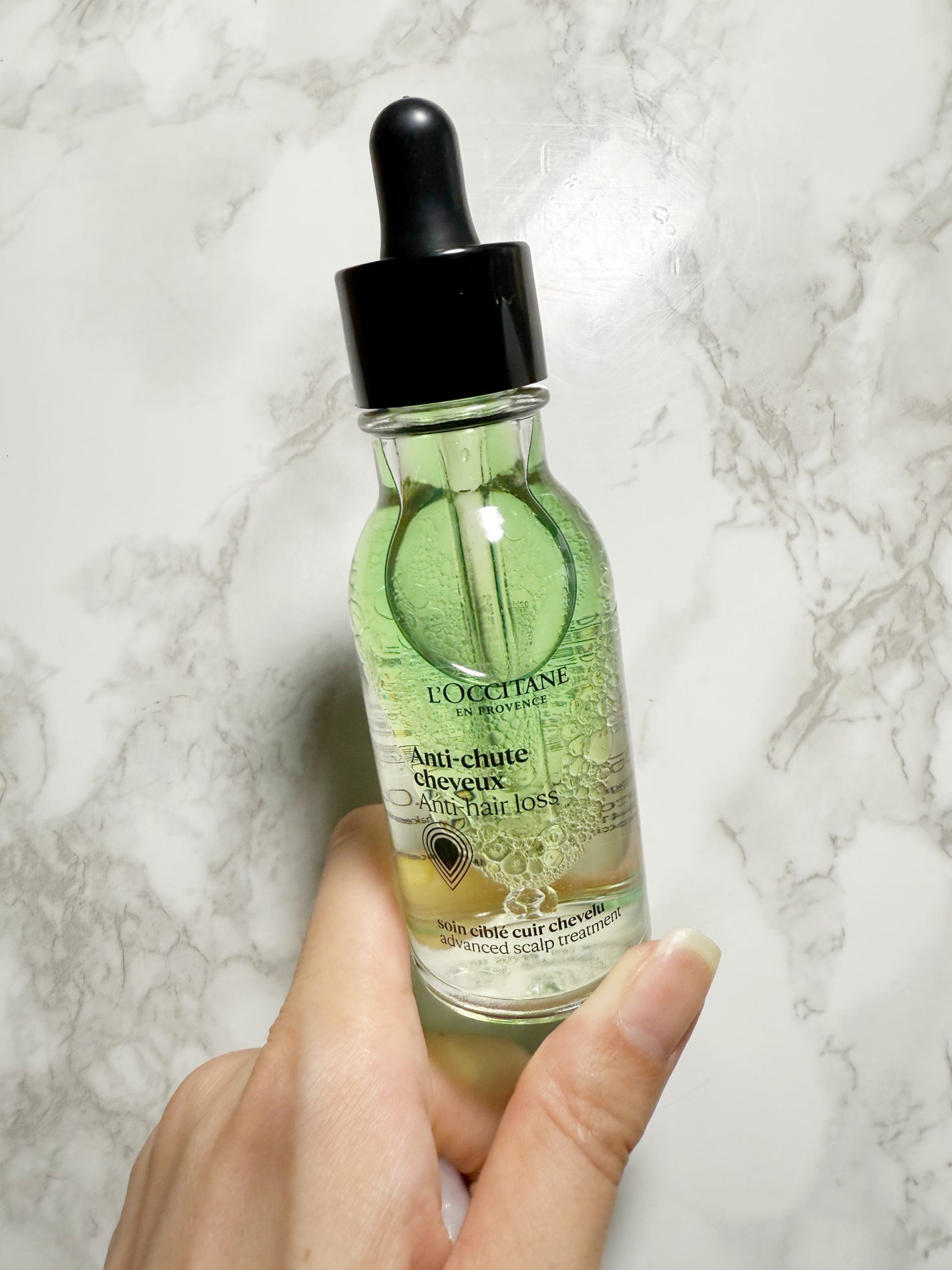 薬用 メディカル アンチヘアロスセラム/L'OCCITANE/頭皮ローションを使ったクチコミ(1枚目)