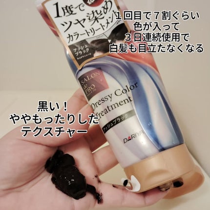 サロン ド プロ ドレッシーカラートリートメント(白髪用)【化粧品】 アッシュブラック/サロン ド プロ/ヘアカラーの画像