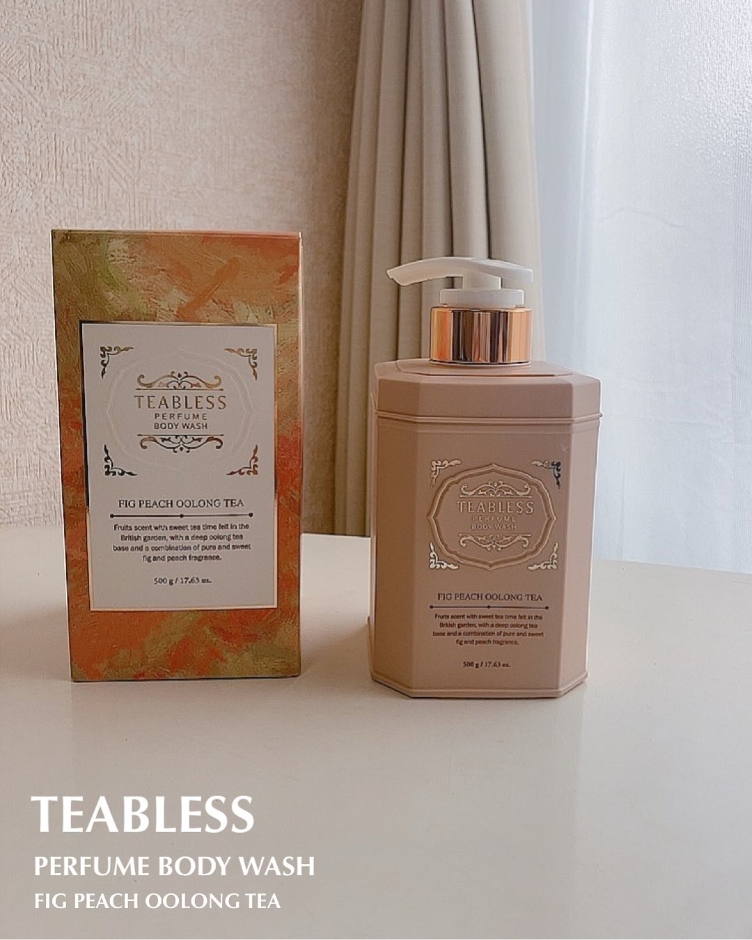 パフュームボディウォッシュ フィグピーチウーロンティー/TEABLESS/ボディソープを使ったクチコミ（1枚目）