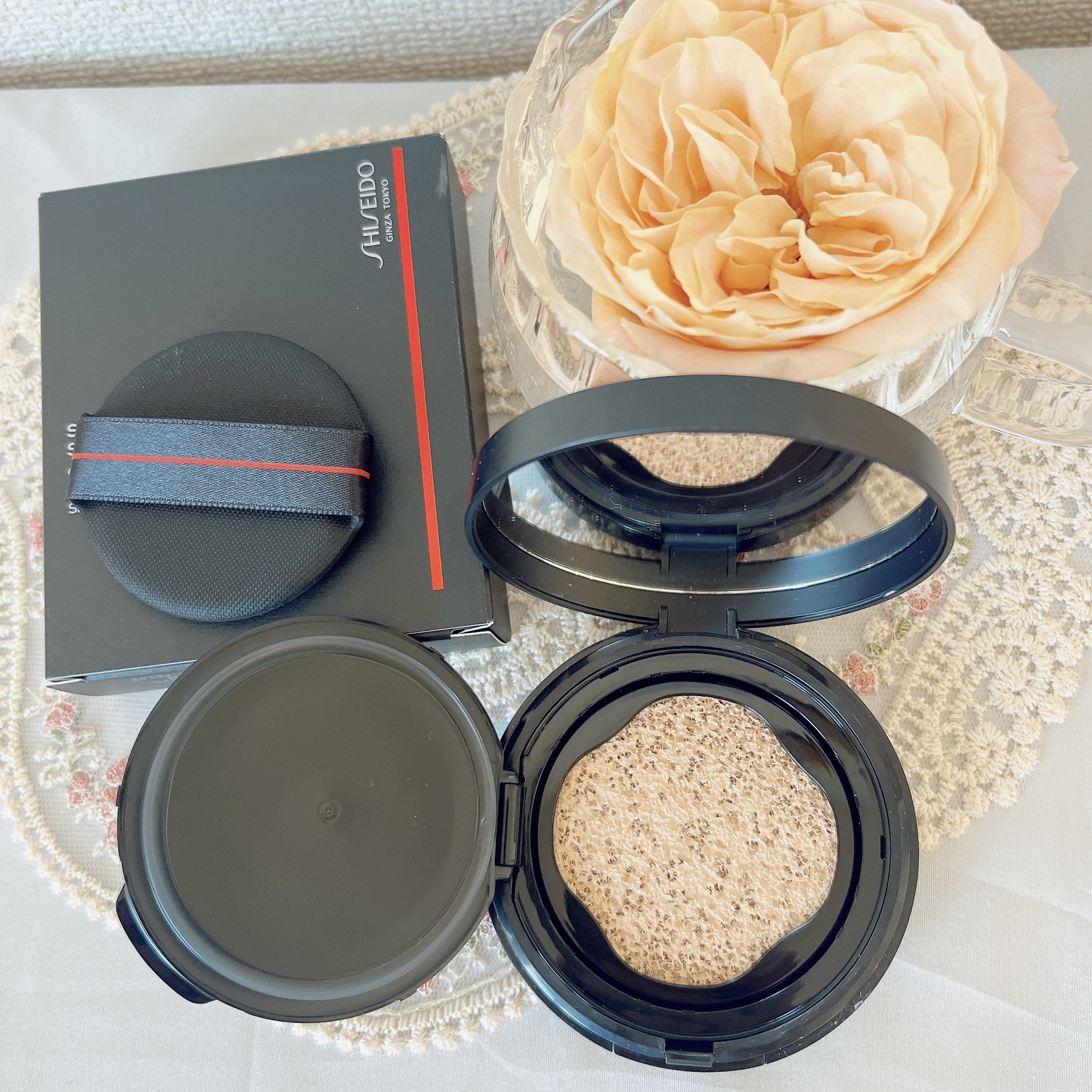 シンクロスキン セルフリフレッシング クッションコンパクト/SHISEIDO/クッションファンデーションを使ったクチコミ（2枚目）