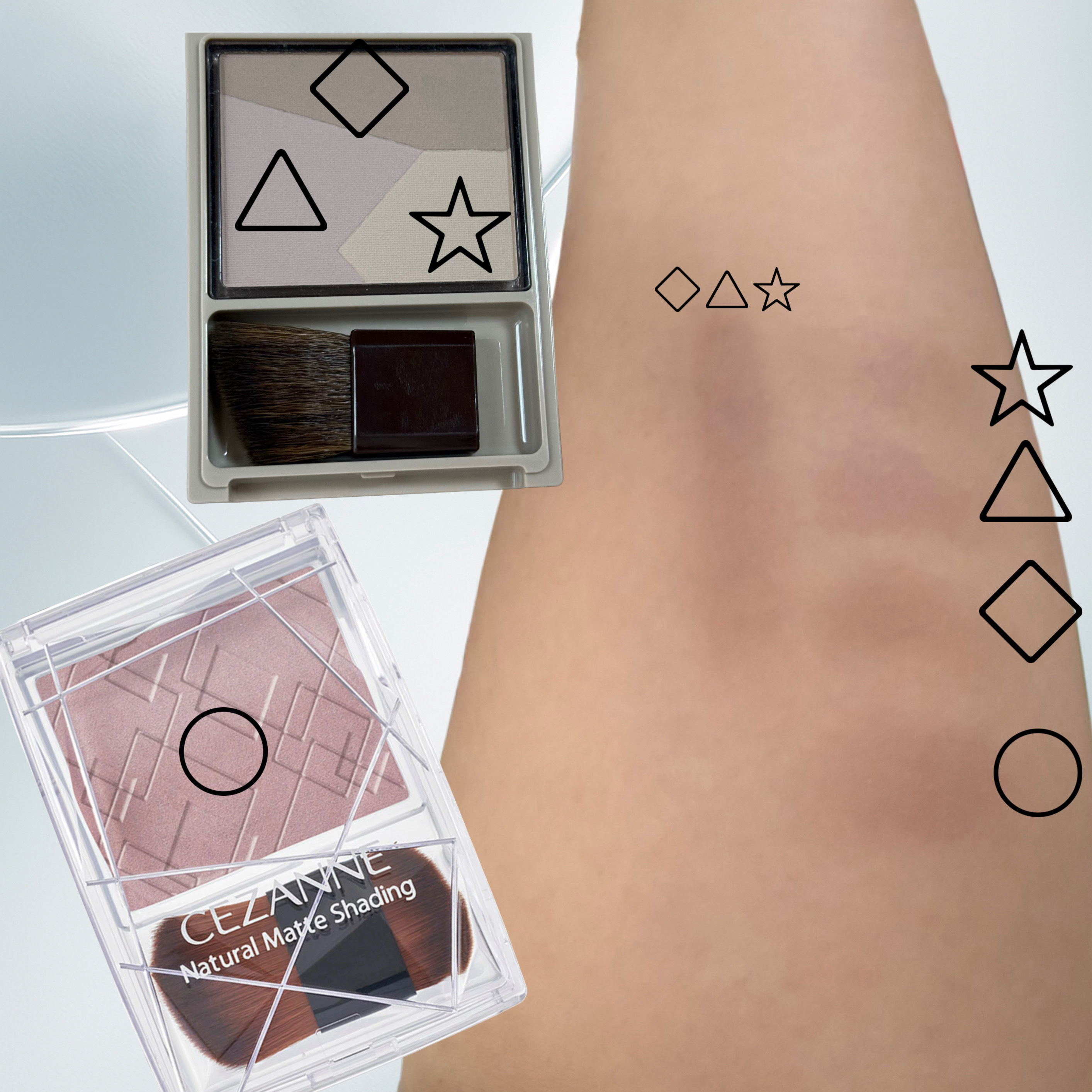 ブレンドカラーシェーディング/CEZANNE/シェーディングを使ったクチコミ（3枚目）