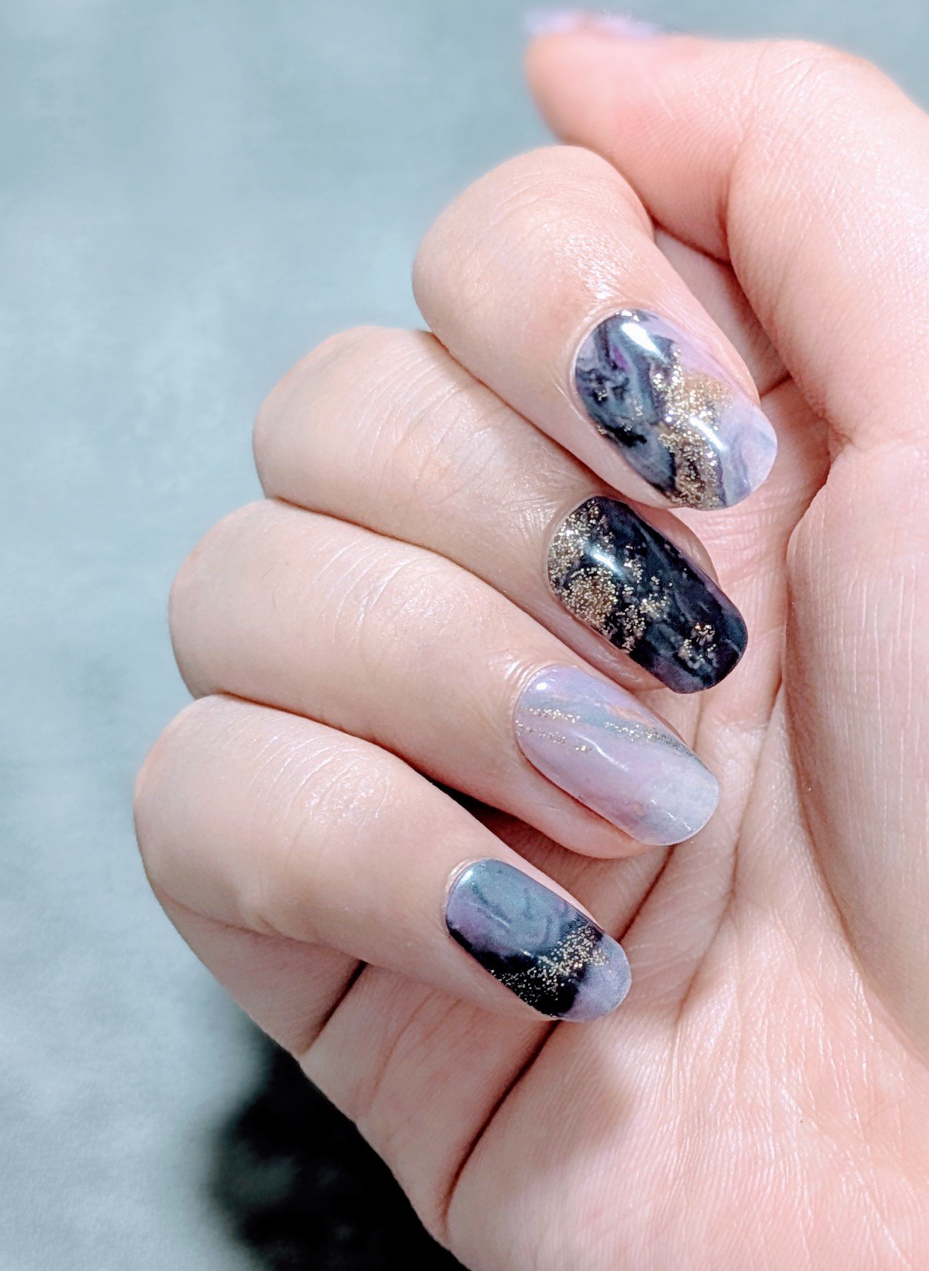 貼って固めるジェルネイルシール/Ururila/ネイルシールを使ったクチコミ（1枚目）