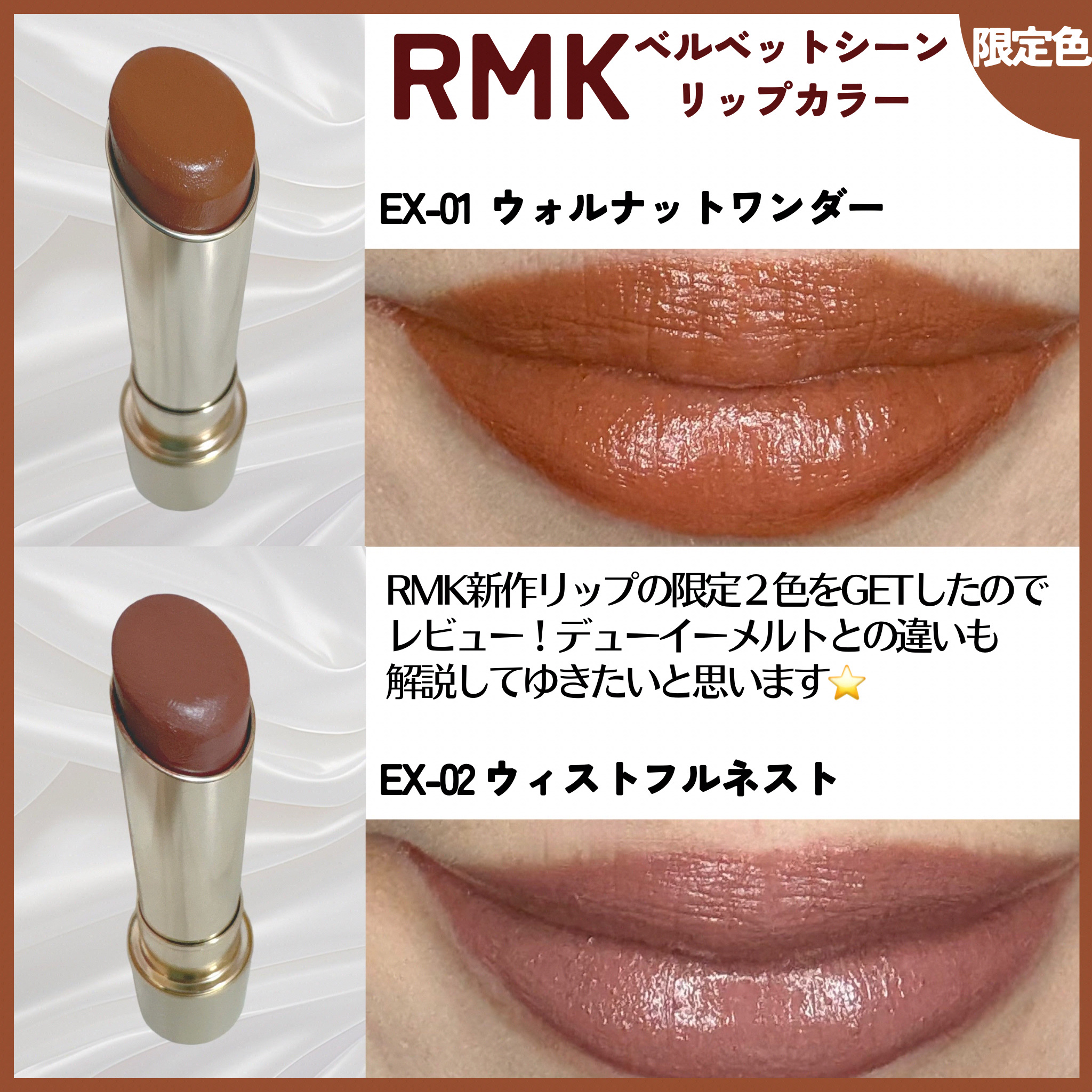 RMK ベルベットシーン リップカラー/RMK/口紅を使ったクチコミ（1枚目）